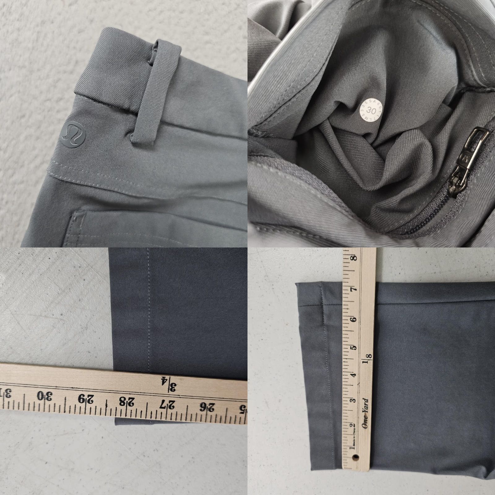 Lululemon Lululemon Pants Mens 30x28 Gray Stretch Chino 5 Pocket Casual Tech Travel Office Size US 30 / EU 46 - 8 Thumbnail