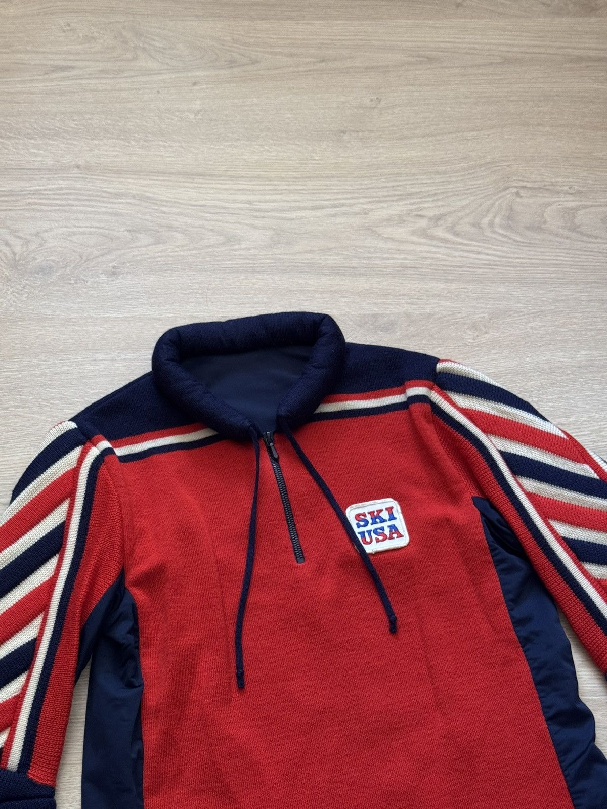 USA Olympics Vintage 70-80’s SKI USA Olympic Team Wool Thermal Sweater Size US M / EU 48-50 / 2 - 2 Thumbnail