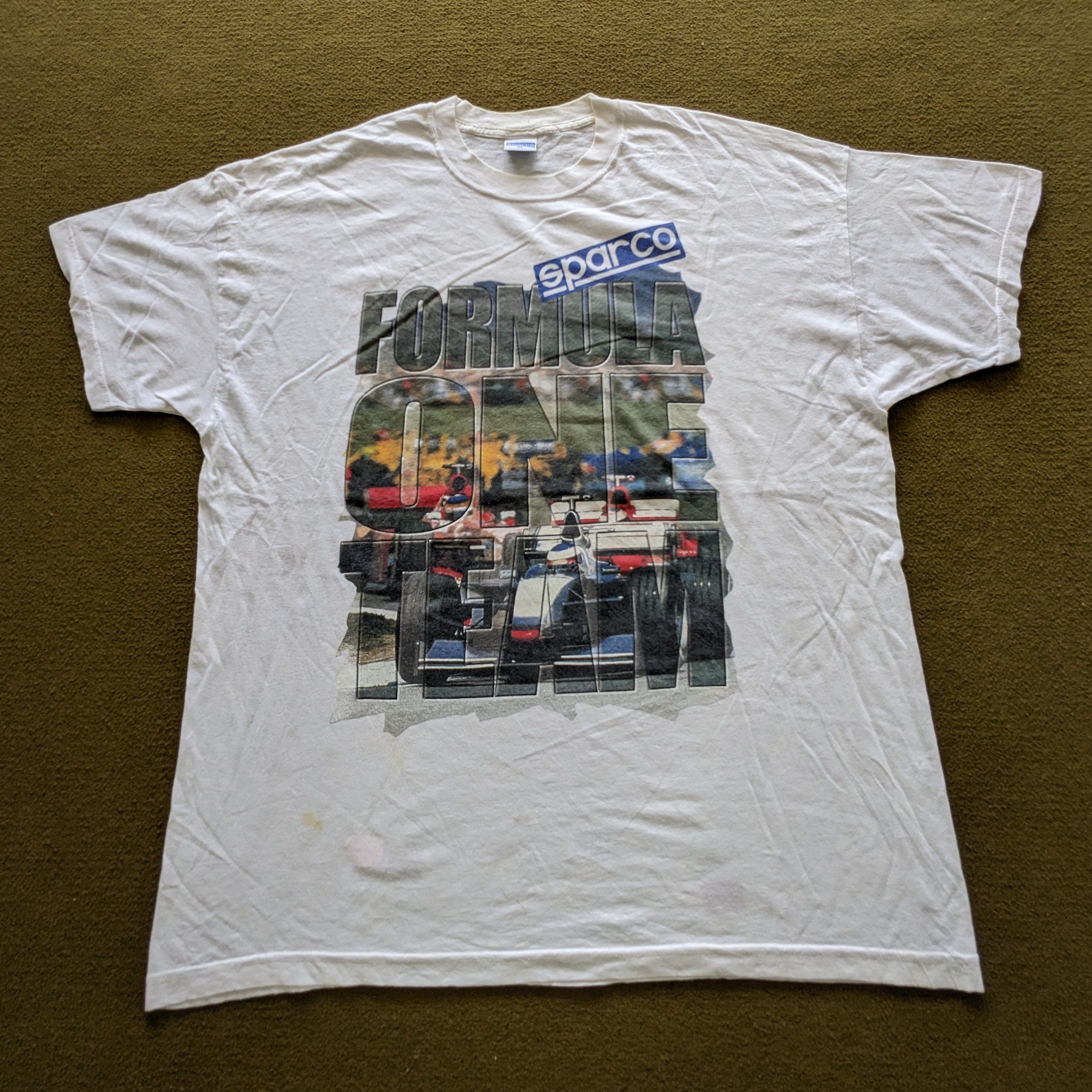Vintage Vintage SPARCO Formula One Racing T-shirt Size US XXL / EU 58 / 5 - 1 Thumbnail