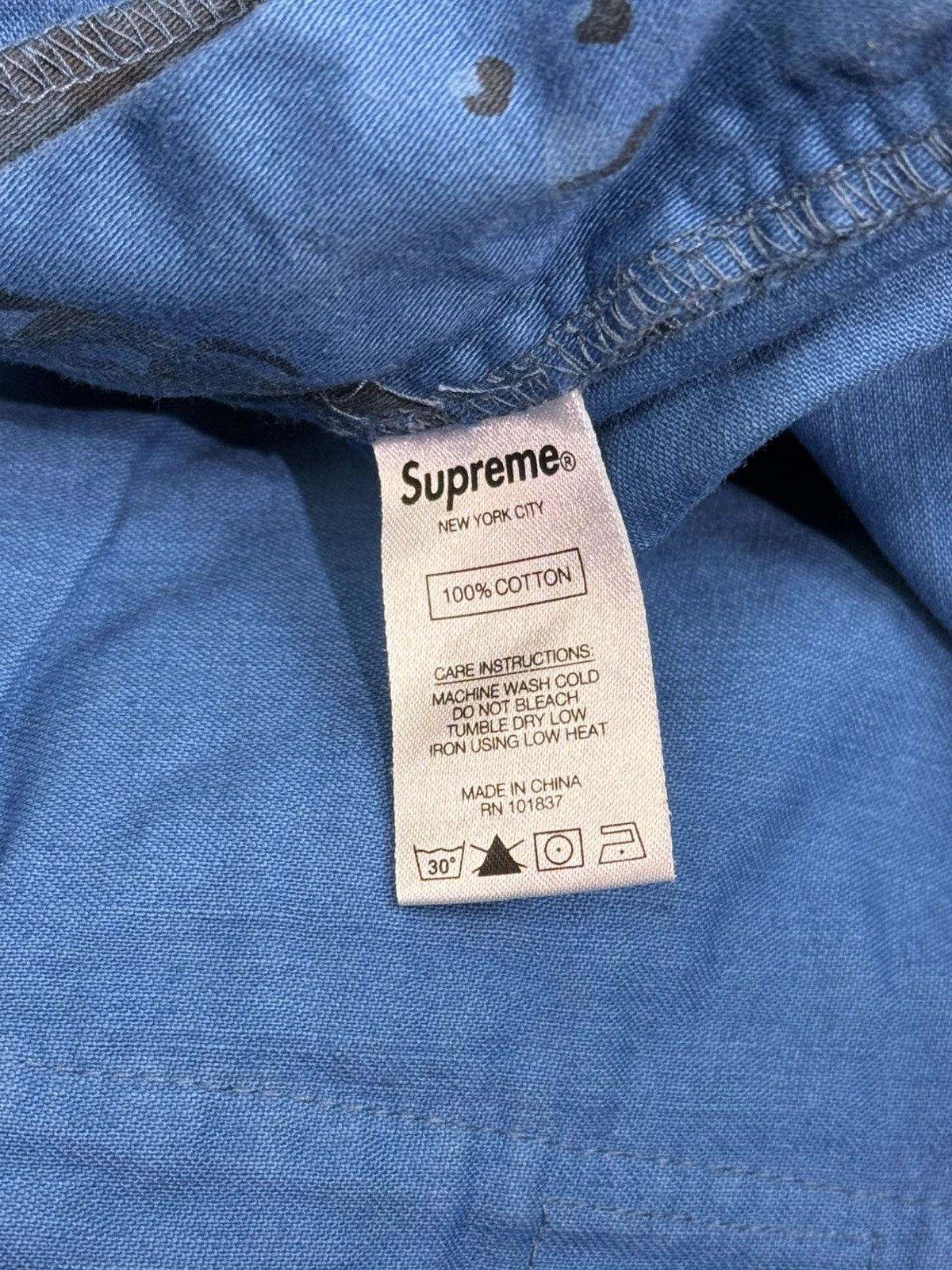 Supreme Supreme Overdyed Camo Cargo Shorts SS21 Blue Size 30 Size US 30 / EU 46 - 10 Thumbnail
