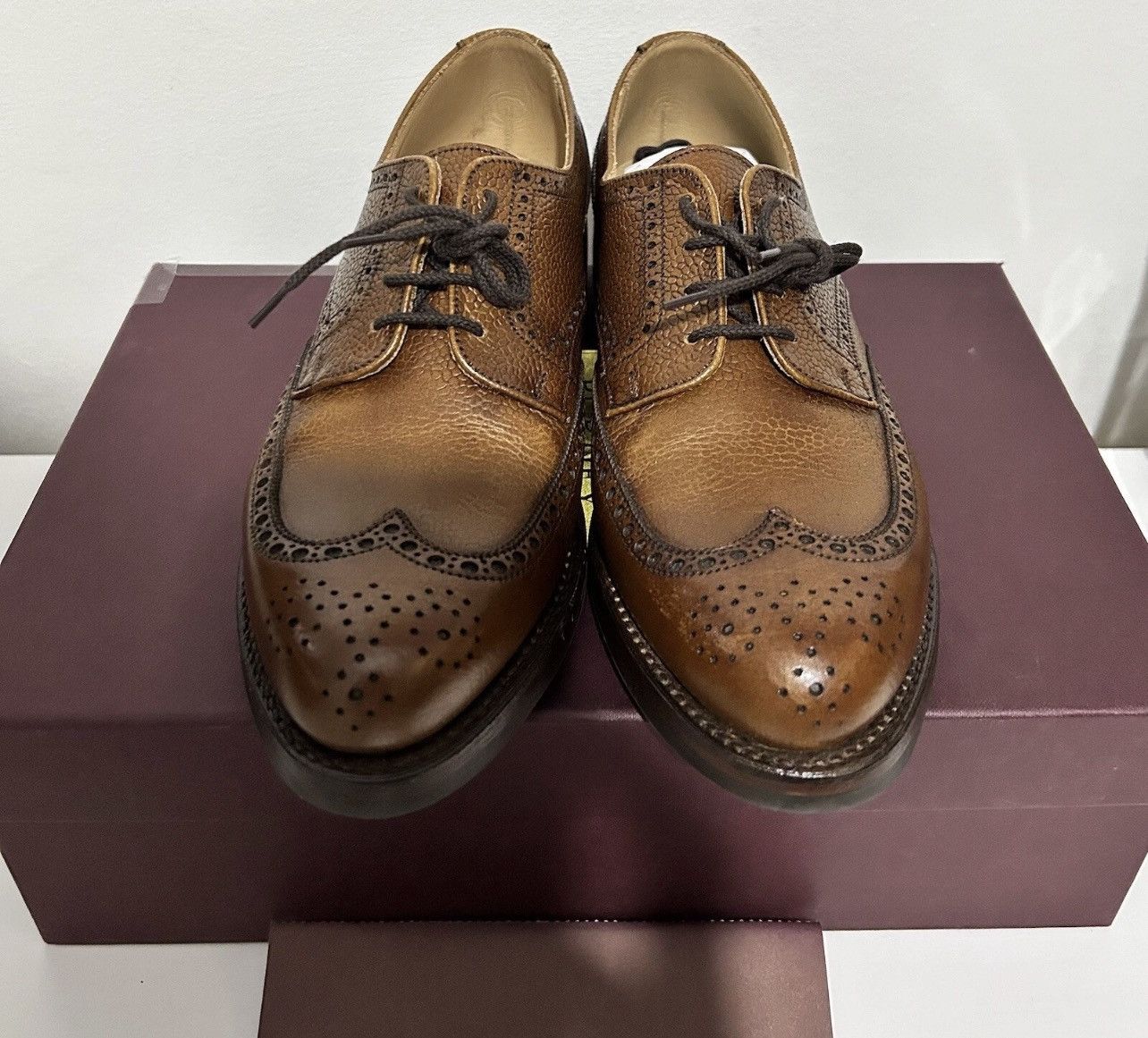 Purdey Purdey Women’s Calf Leather Brogue Size-7.5 UK Size US 10 / IT 40 - 7 Thumbnail