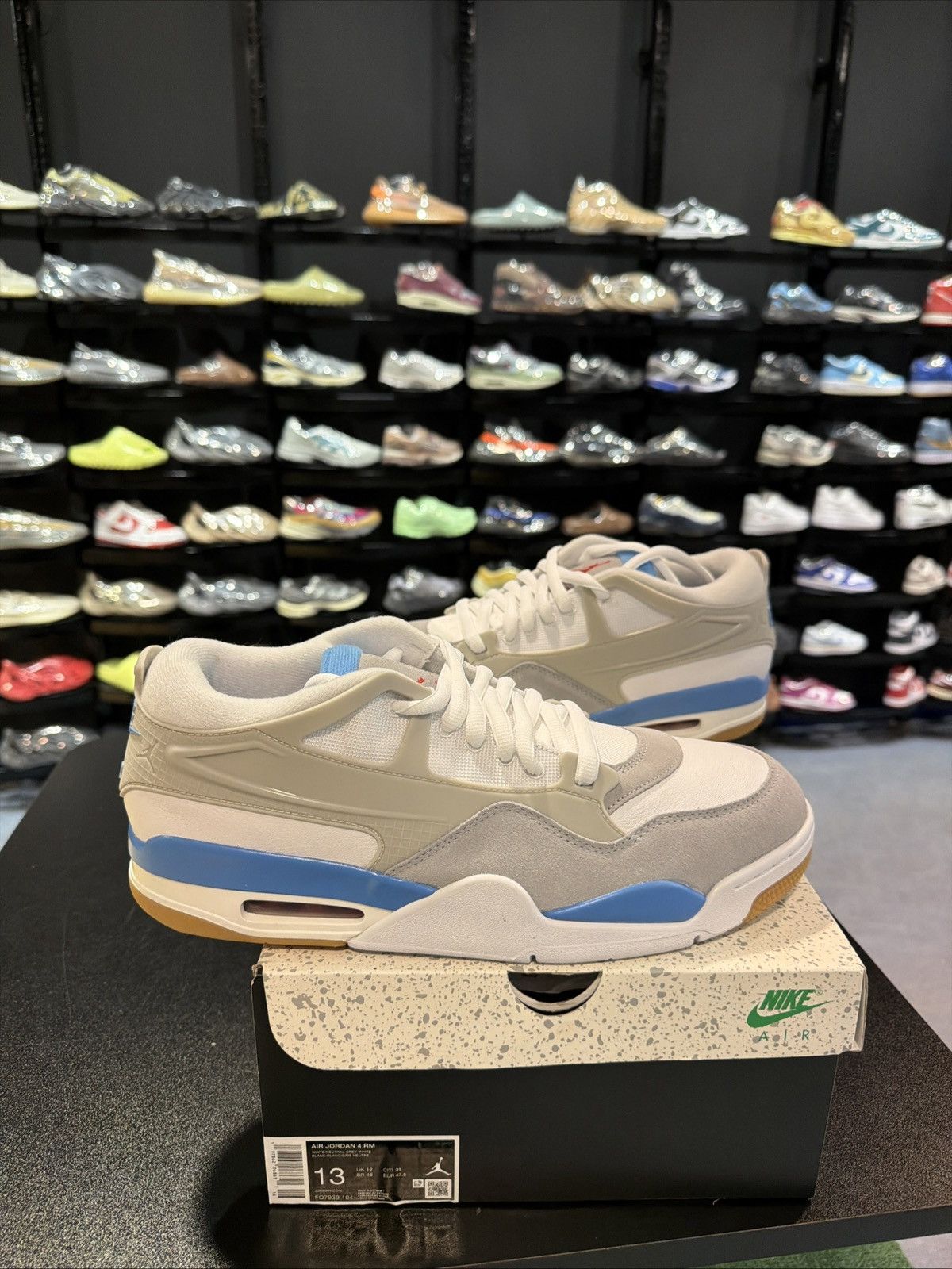 Jordan Brand Nike Air Jordan 4 RM Sneakers Shoes White/Neutral Gray Size US 13 / EU 46 - 2 Thumbnail