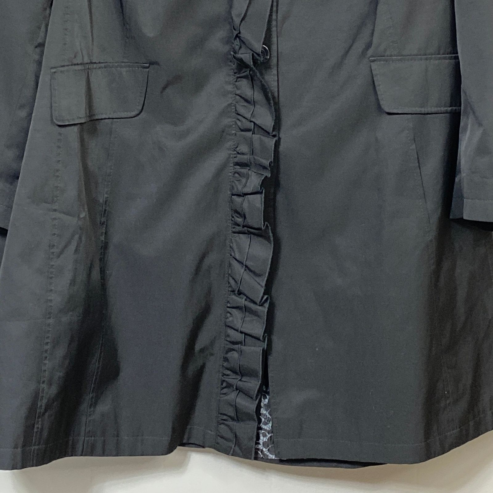 DKNY DKNY Sabring Ruffle Front Walker Midi Trench Coach Size 3X Size 3XL / US 20-22 - 9 Thumbnail