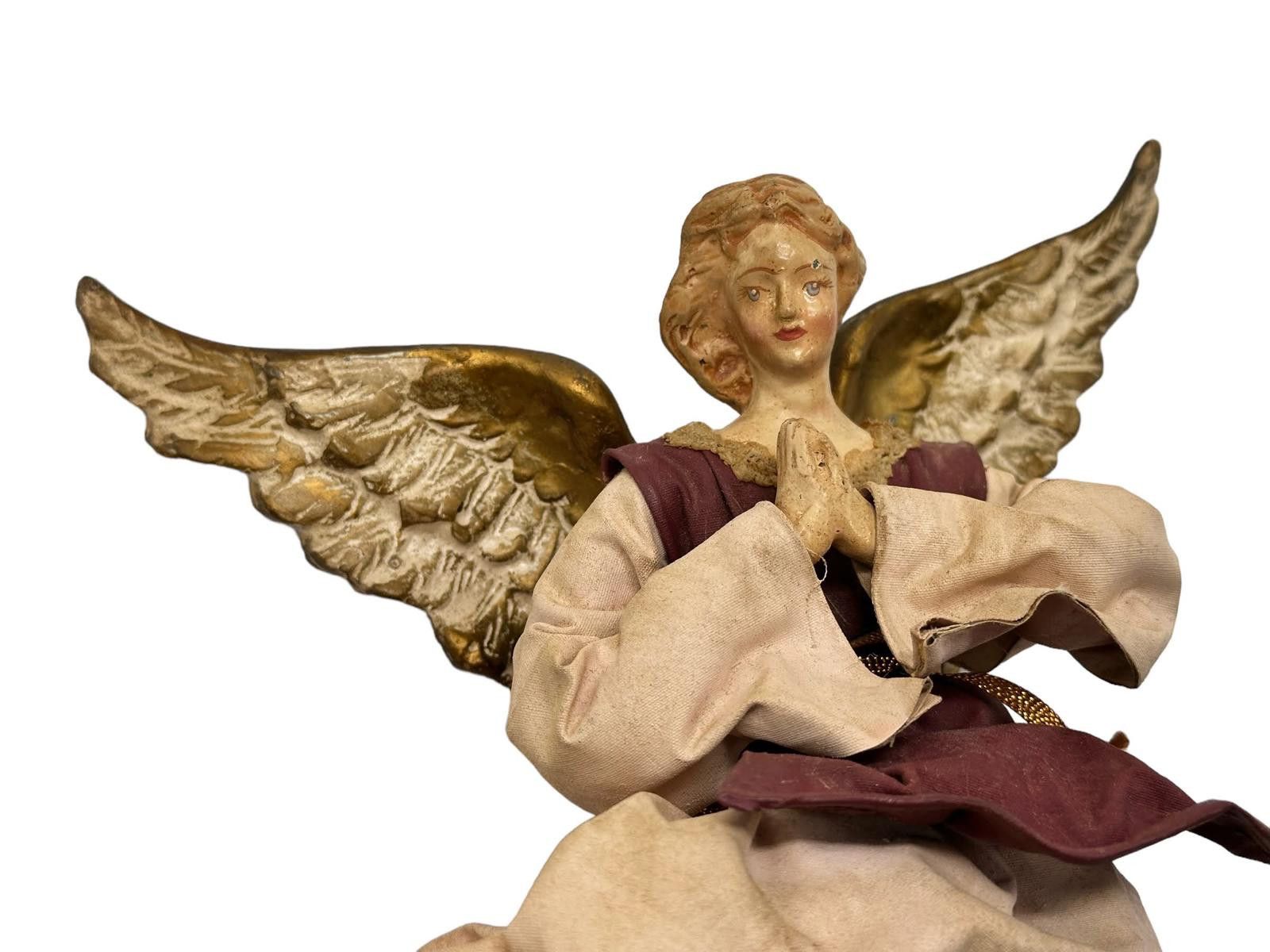 Other Angel Christmas Tree Topper Golden Wings and Praying Hands Size ONE SIZE - 4 Thumbnail