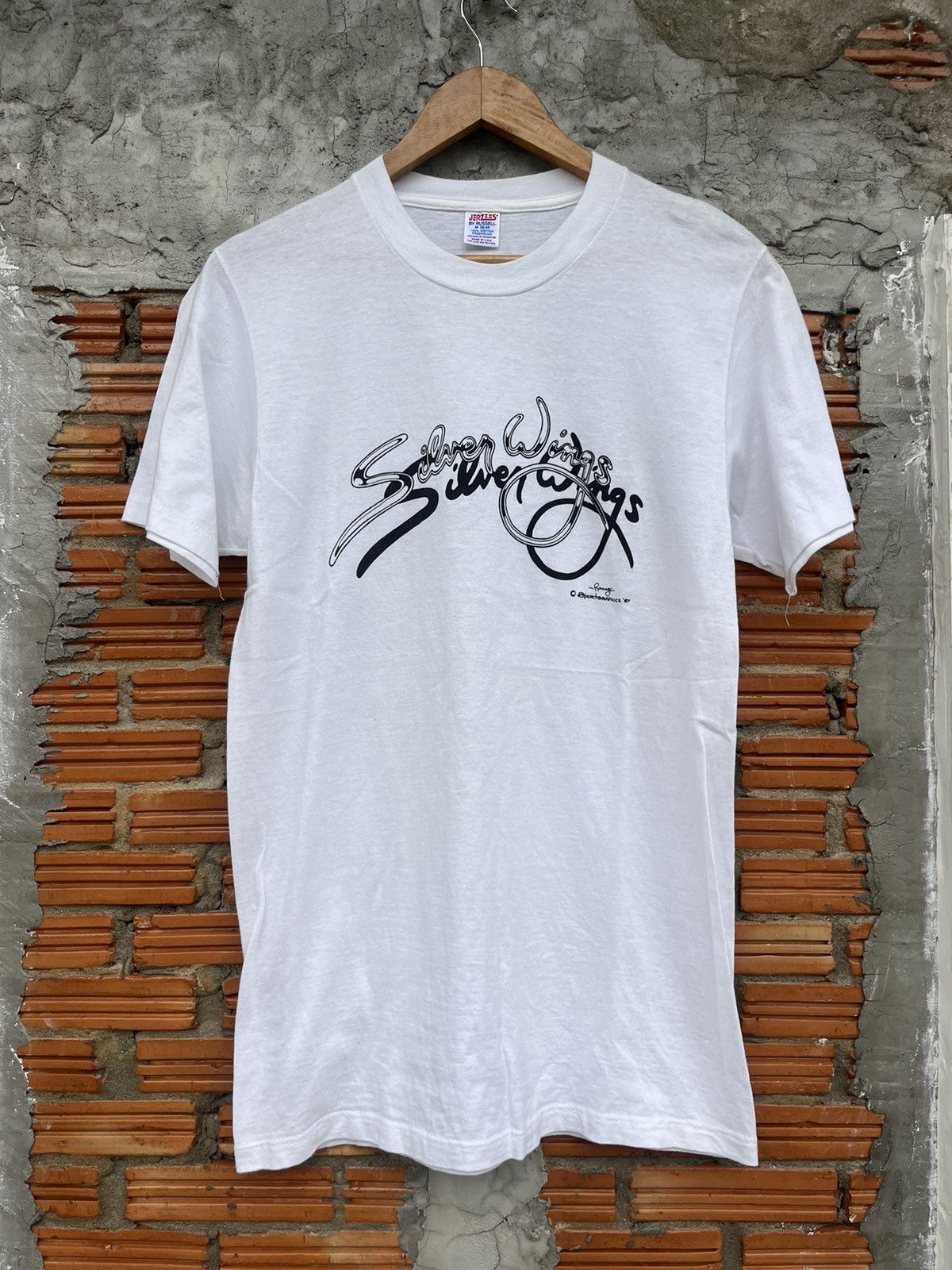 Arts & Science Vintage Silver Wings Sport Graphics’ 87’s by Romage Tshirt Size US M / EU 48-50 / 2 - 2 Thumbnail
