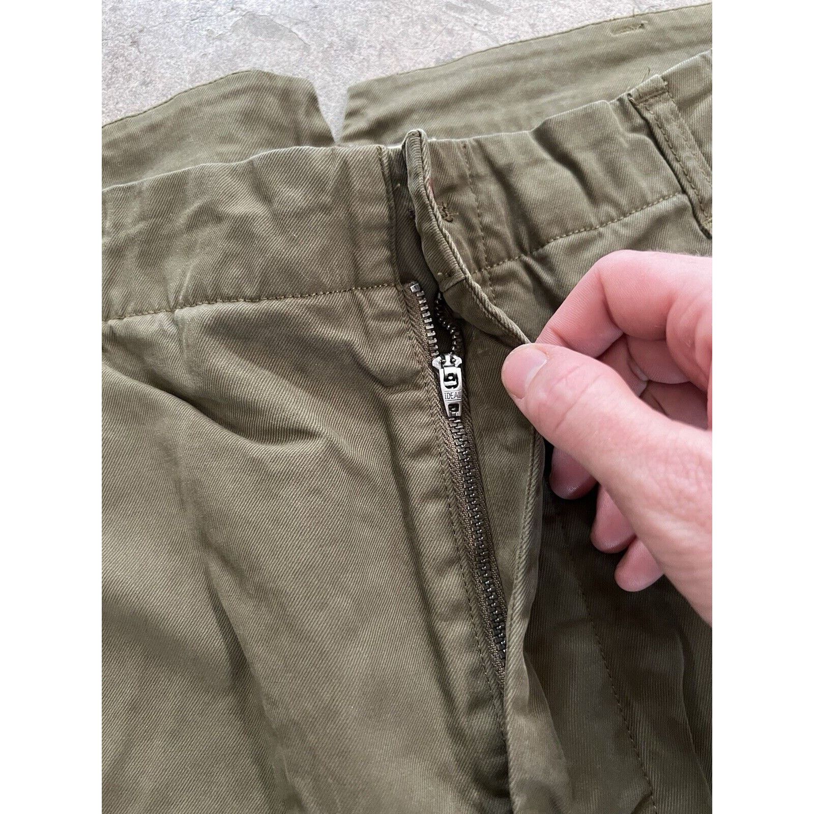 Alex Mill Alex Mill Pants Womens 14 Olive Green Chino Pleated Size 36" / US 14 / IT 50 - 4 Thumbnail