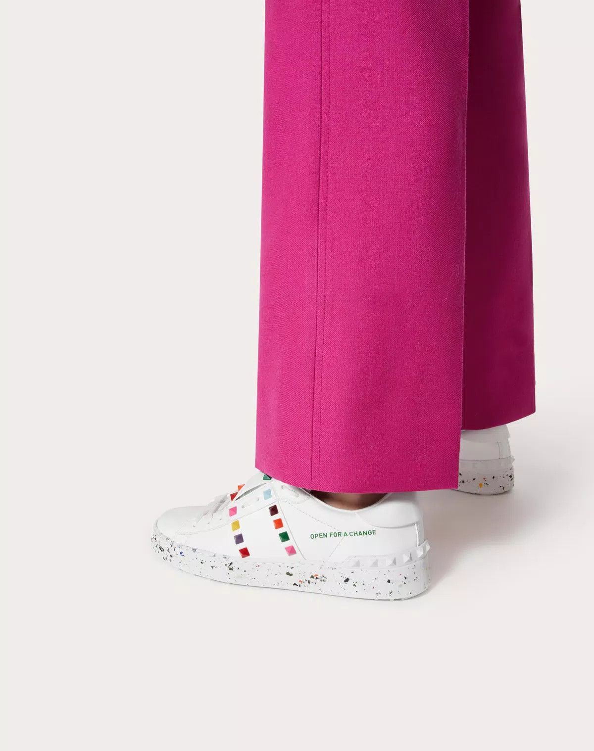 Valentino o1s1wg110625 Open For A Change Sneaker in White Size US 9 / IT 39 - 6 Thumbnail