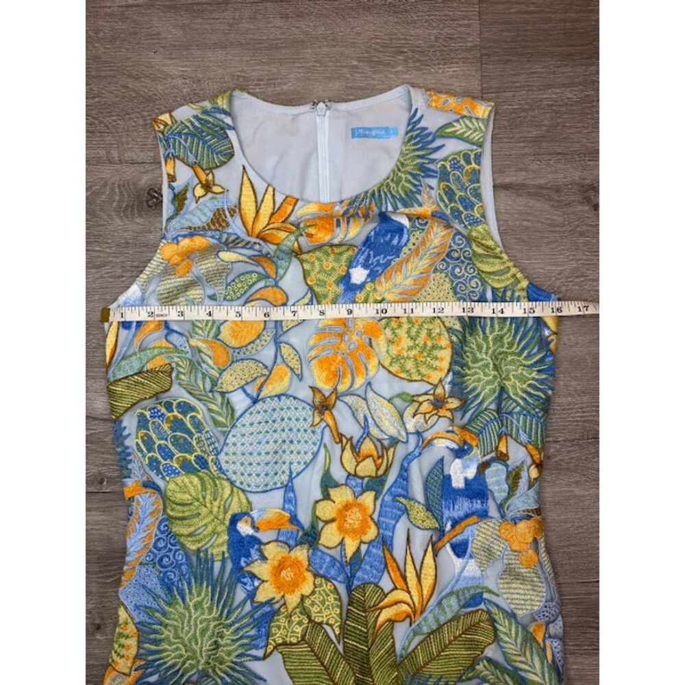 J.McLaughlin Tropical Toucan Embroidered Mini Dress Floral Bird Size 0 Size XS / US 0-2 / IT 36-38 - 6 Thumbnail