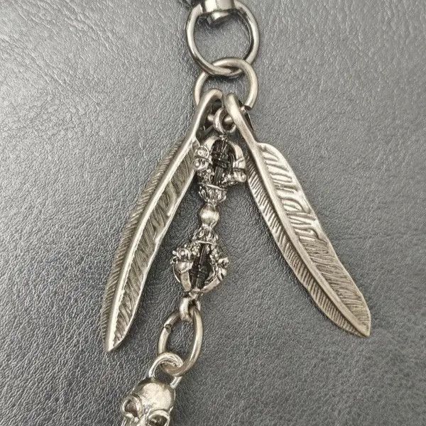 Japanese Brand Japanese Peripheral Skull and Feather Goth Waist Chain Size ONE SIZE - 7 Thumbnail