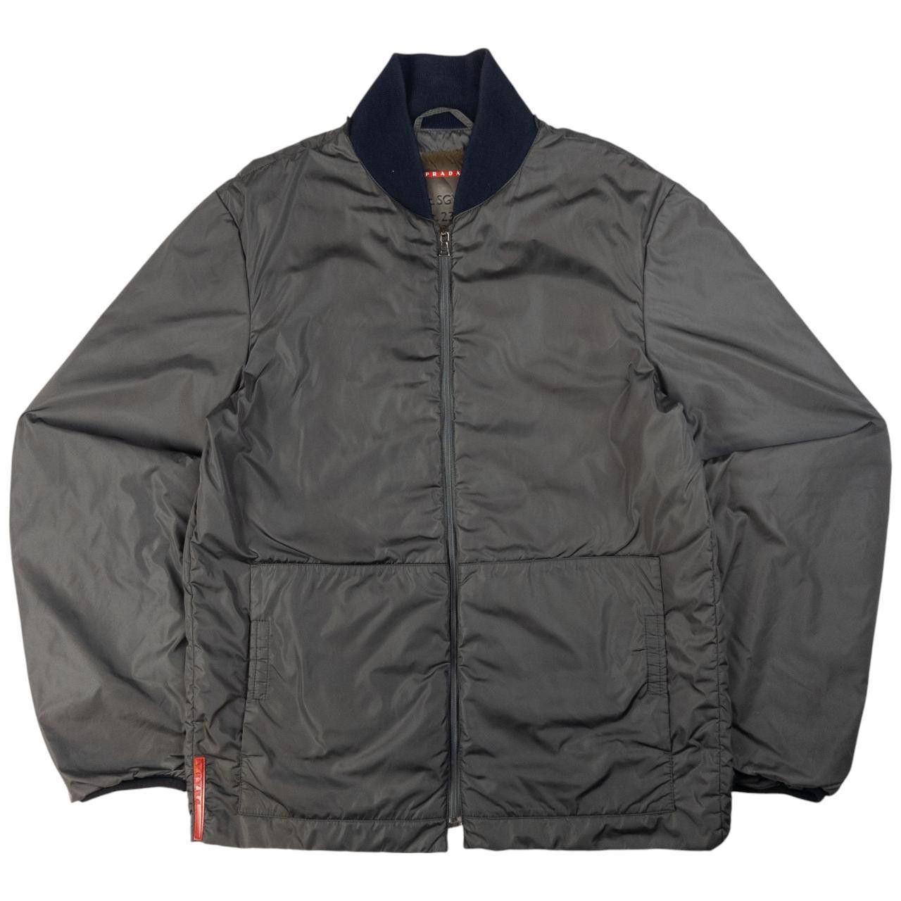 PRADA MEN'S RE-NYLON BOMBER BLACK SIZE 50 EU/40 US
