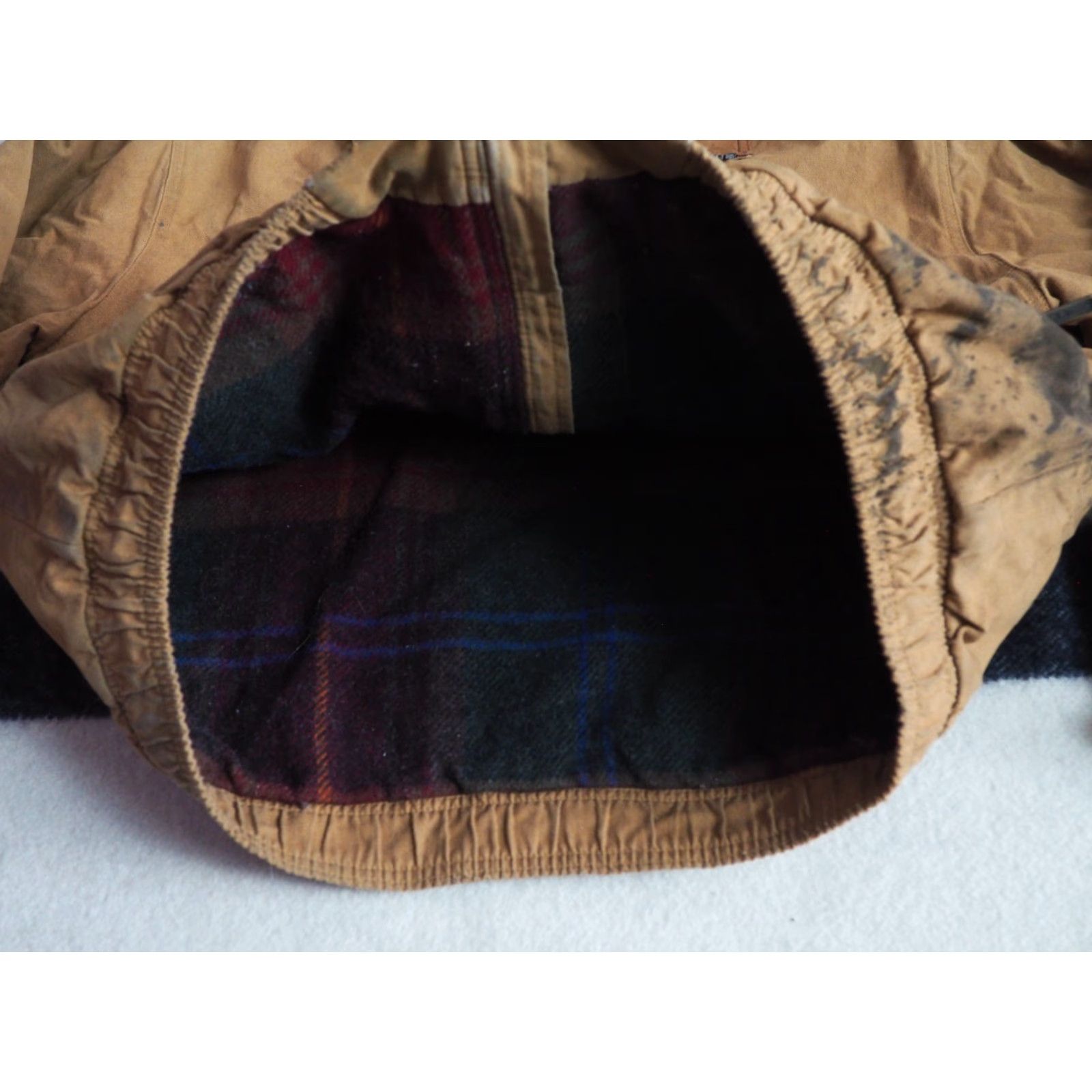 Vintage VINTAGE L.L.Bean CHORE Jacket Mens XL Tan Canvas Wool Lined Distressed Bomber 1980s Outdoor Outdoor Size US XL / EU 56 / 4 - 5 Thumbnail