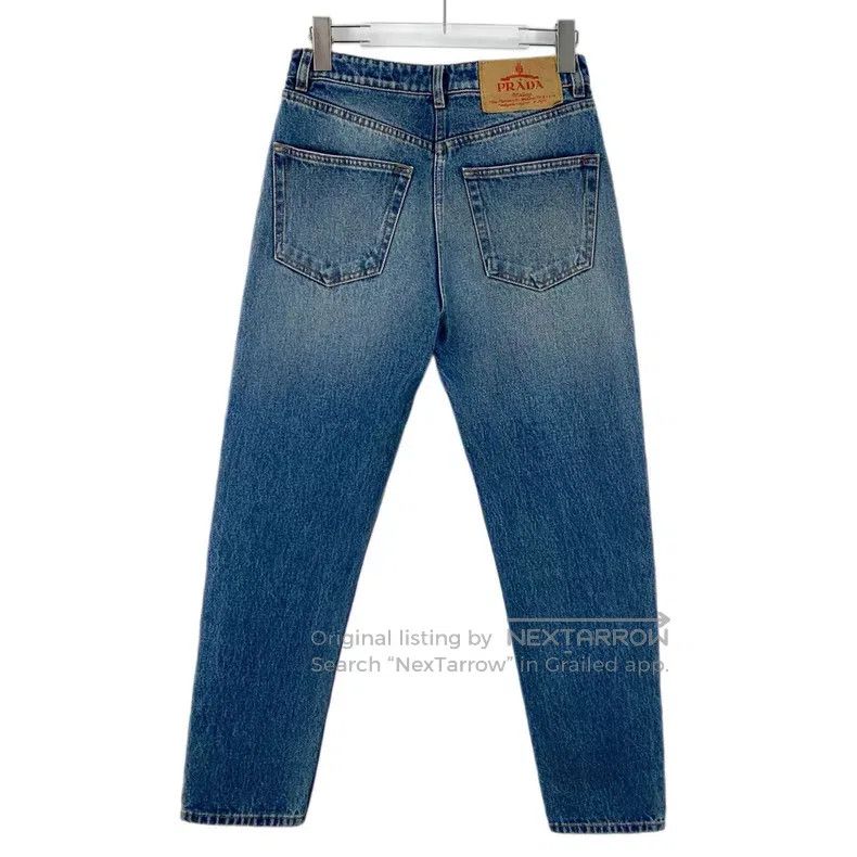 Prada Prada Blue triangle jeans Size 25" / US 0 / IT 36 - 2 Thumbnail