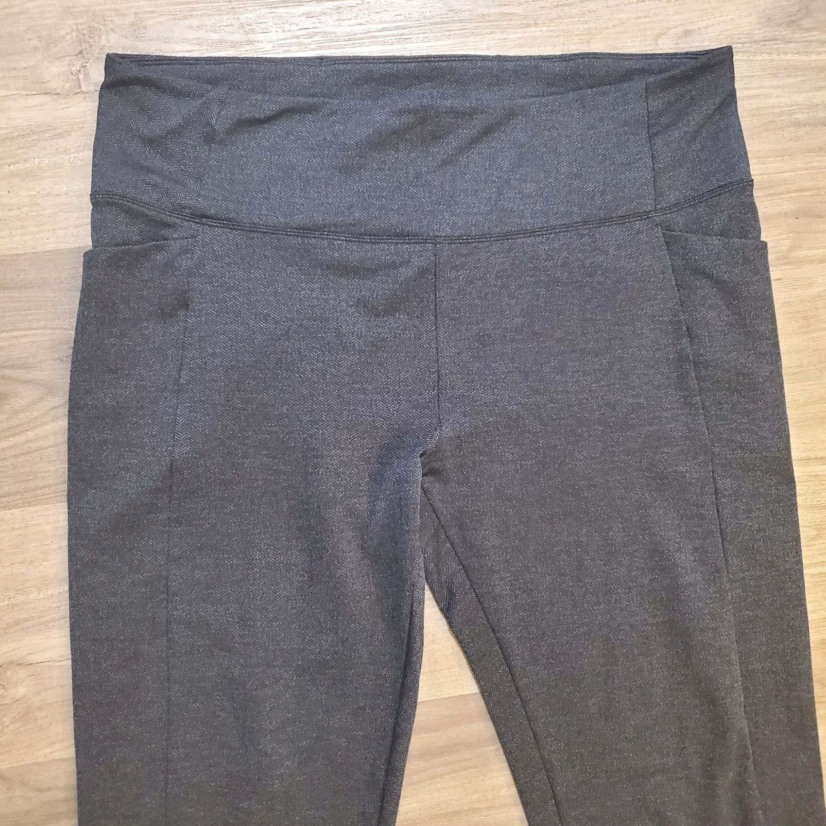 Athleta Athleta Womens XLT Herringbone Pocket Tight Pants Leggings Blue / Black Size 40" / US 18 - 3 Thumbnail