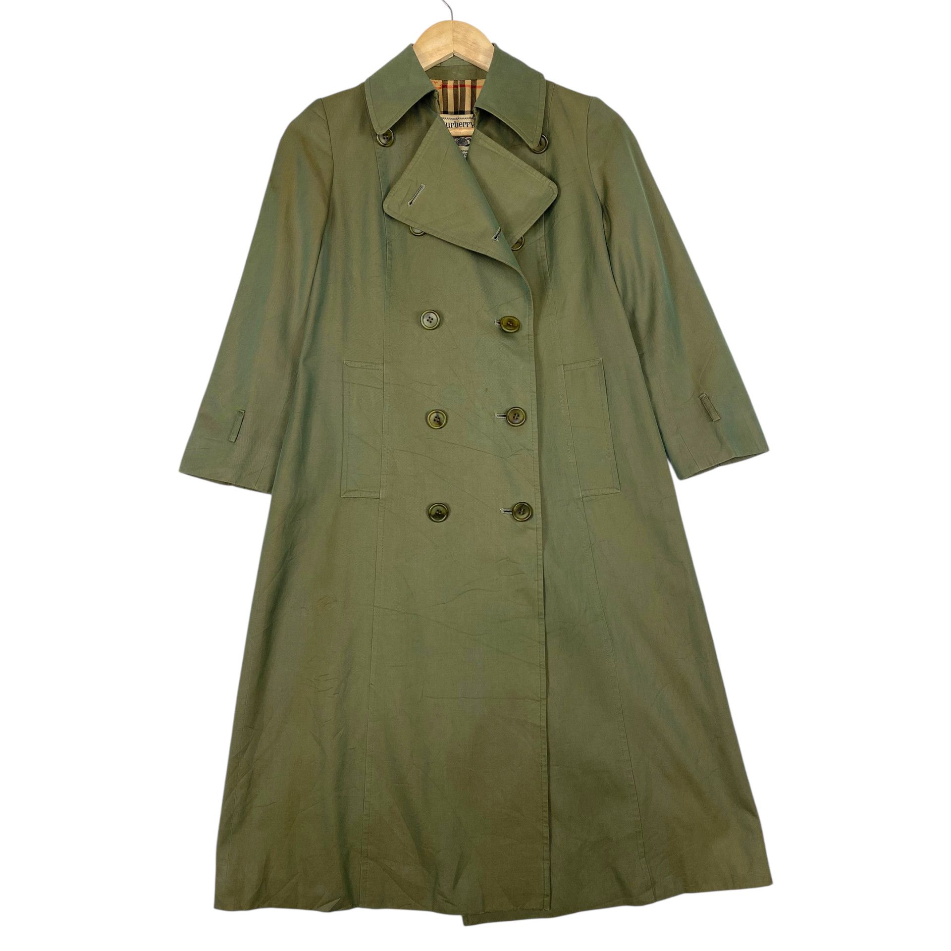 Burberry 💥80s BURBERRYS DOUBLE BREASTED CHECK TRENCH COAT Size S / US 4 / IT 40 - 1 Thumbnail