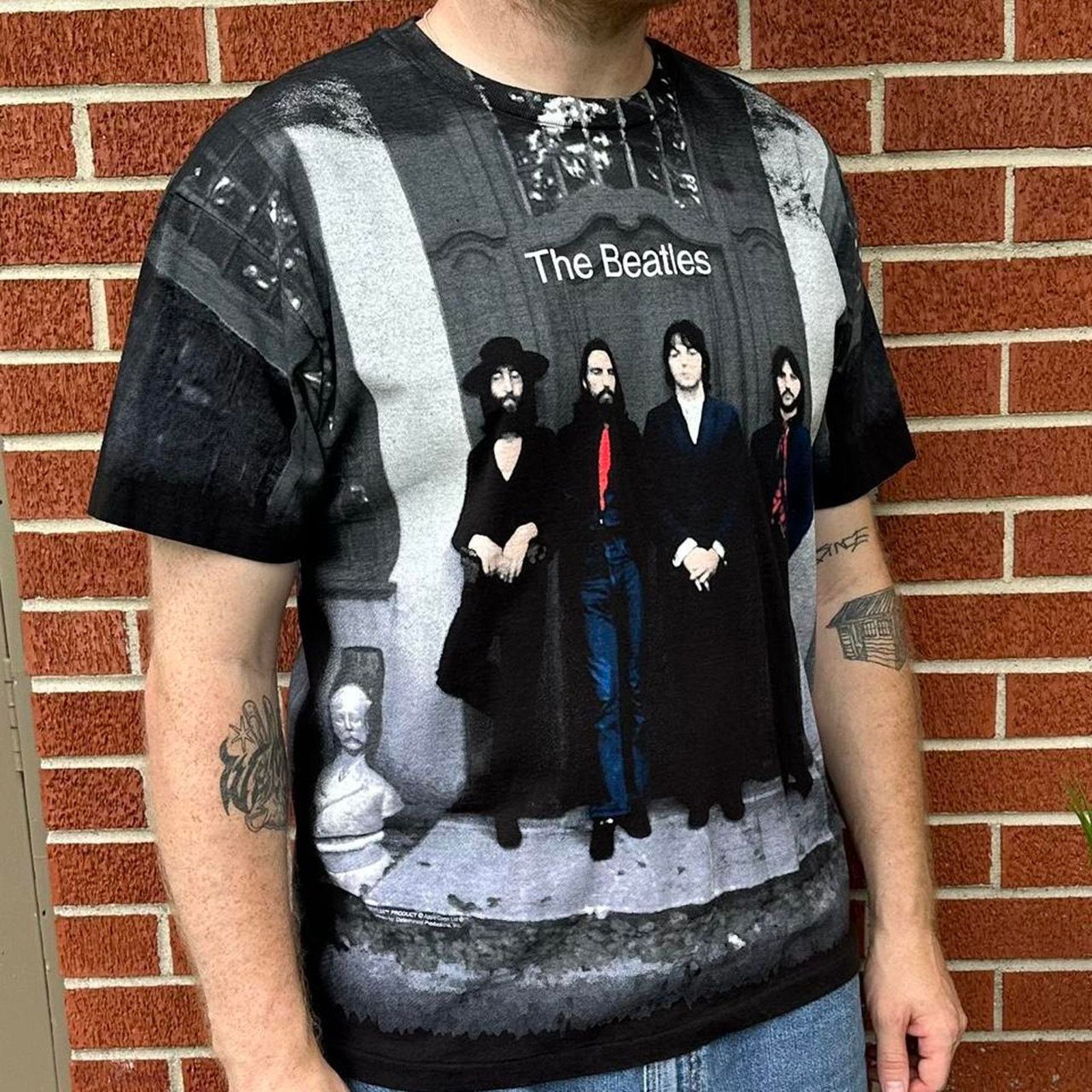 Vintage Vintage 90s the beatles hey jude aop band shirt Size US XL / EU 56 / 4 - 3 Thumbnail