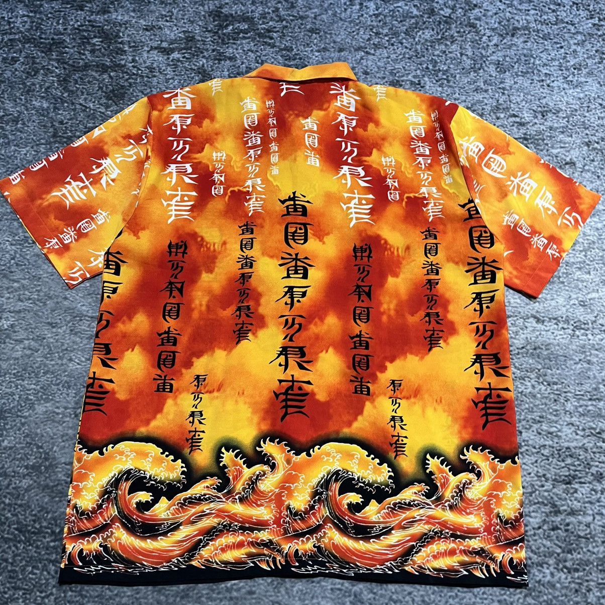 JNCO VINTAGE Y2K ODO FLAMES TRIBAL GRUNGE SKATER BUTTON UP SHIRT Size US XL / EU 56 / 4 - 6 Thumbnail