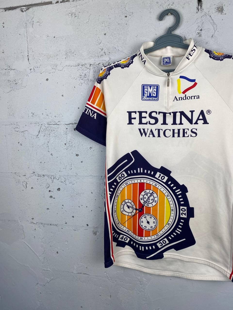 Vintage Santini Italy Vintage Cycling Jersey Cycle Shirt Retro Size US XXL / EU 58 / 5 - 1 Thumbnail