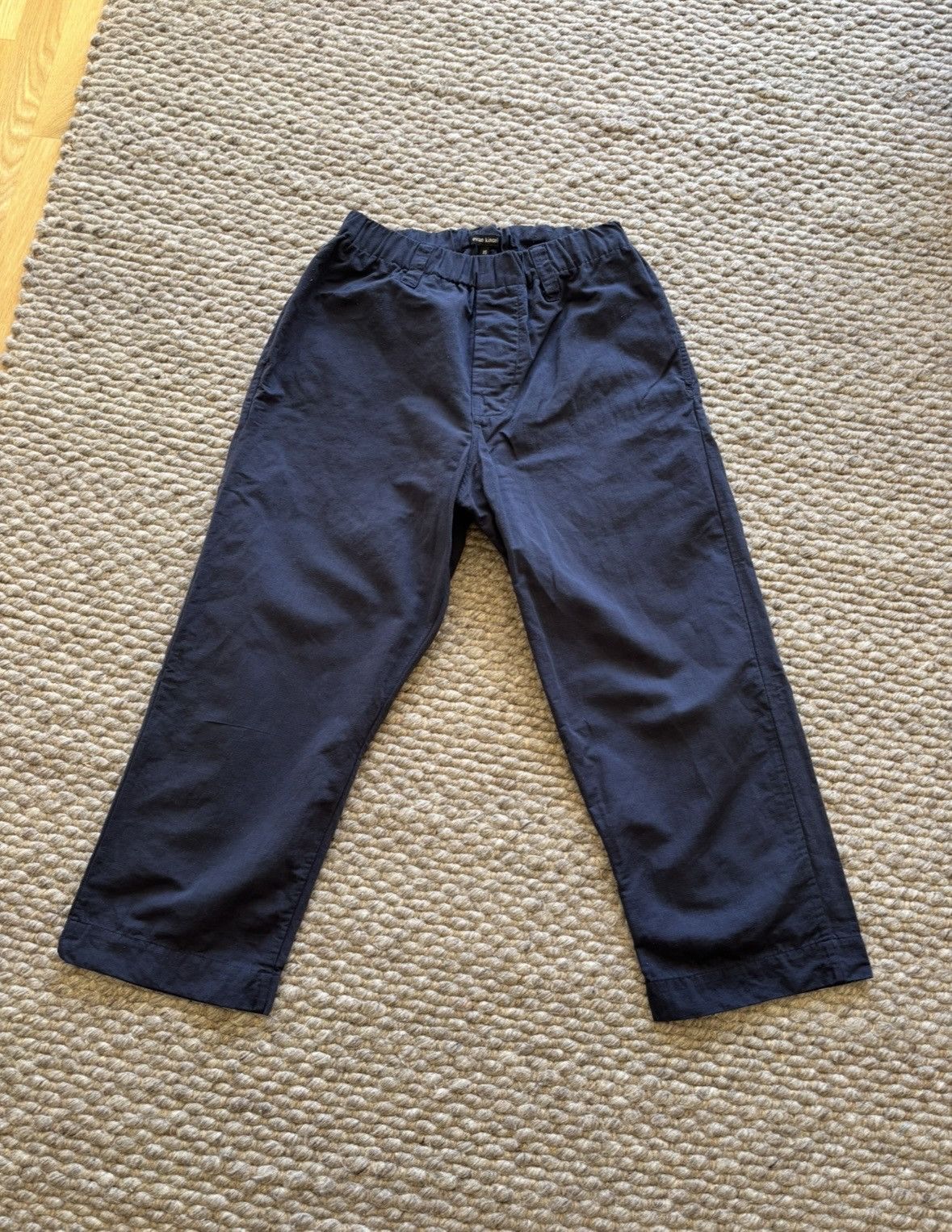Evan Kinori Elastic Pants | Navy | Linen/Nylon Weathercloth | XS Size US 28 / EU 44 - 1 Thumbnail