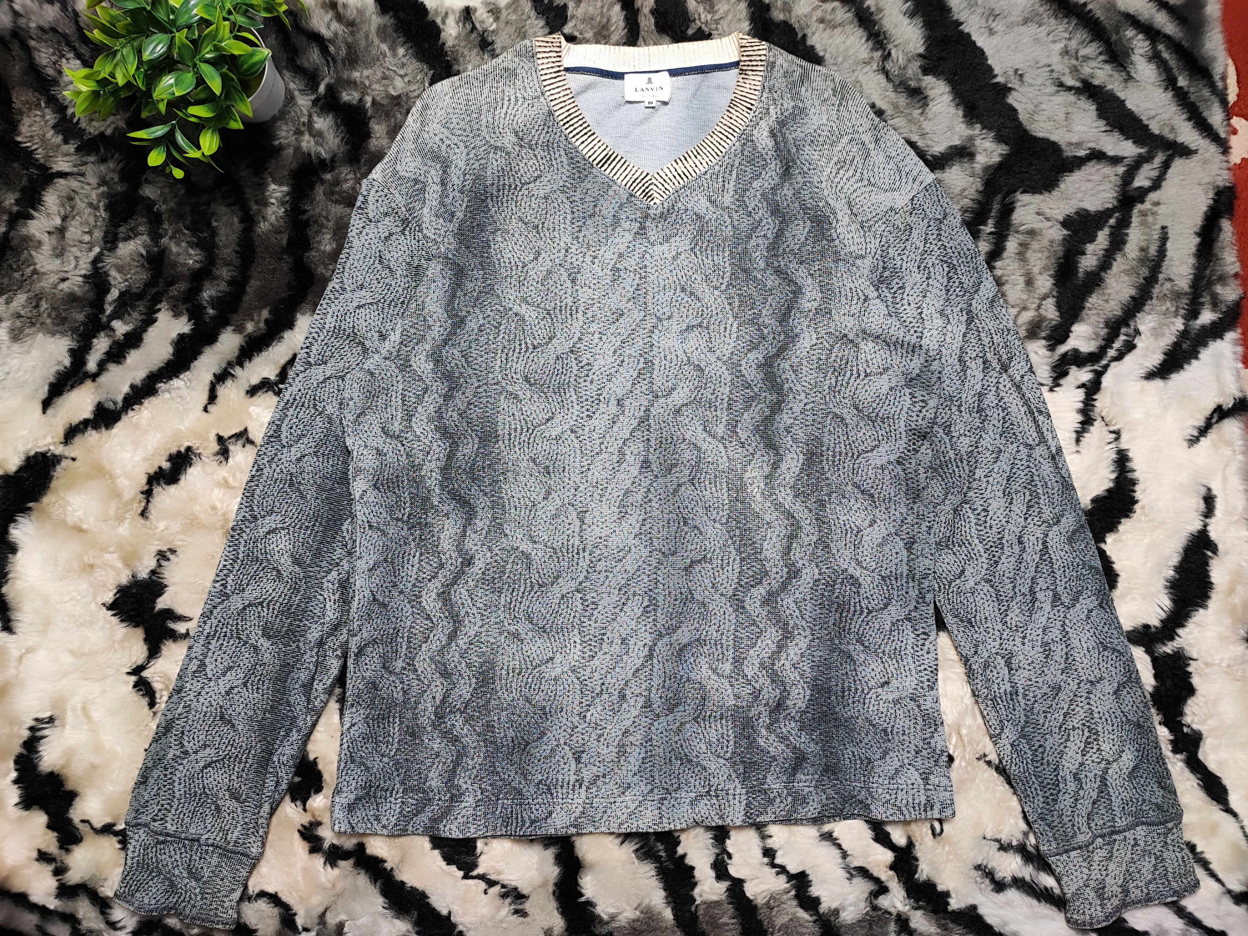 Lanvin Lanvin Sweatshirt Knitwear Design Print Size US M / EU 48-50 / 2 - 2 Thumbnail