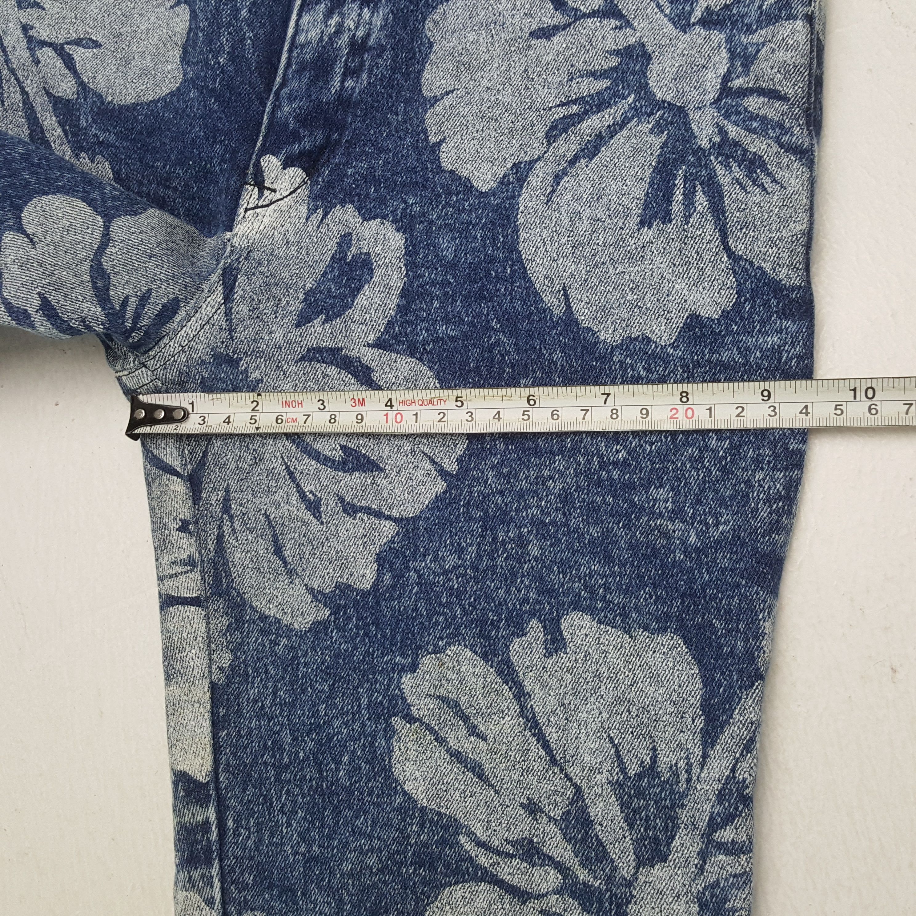 Japanese Brand RYU SPORT Japanese Fashion Style Flowers Jeans Size 23" - 9 Thumbnail