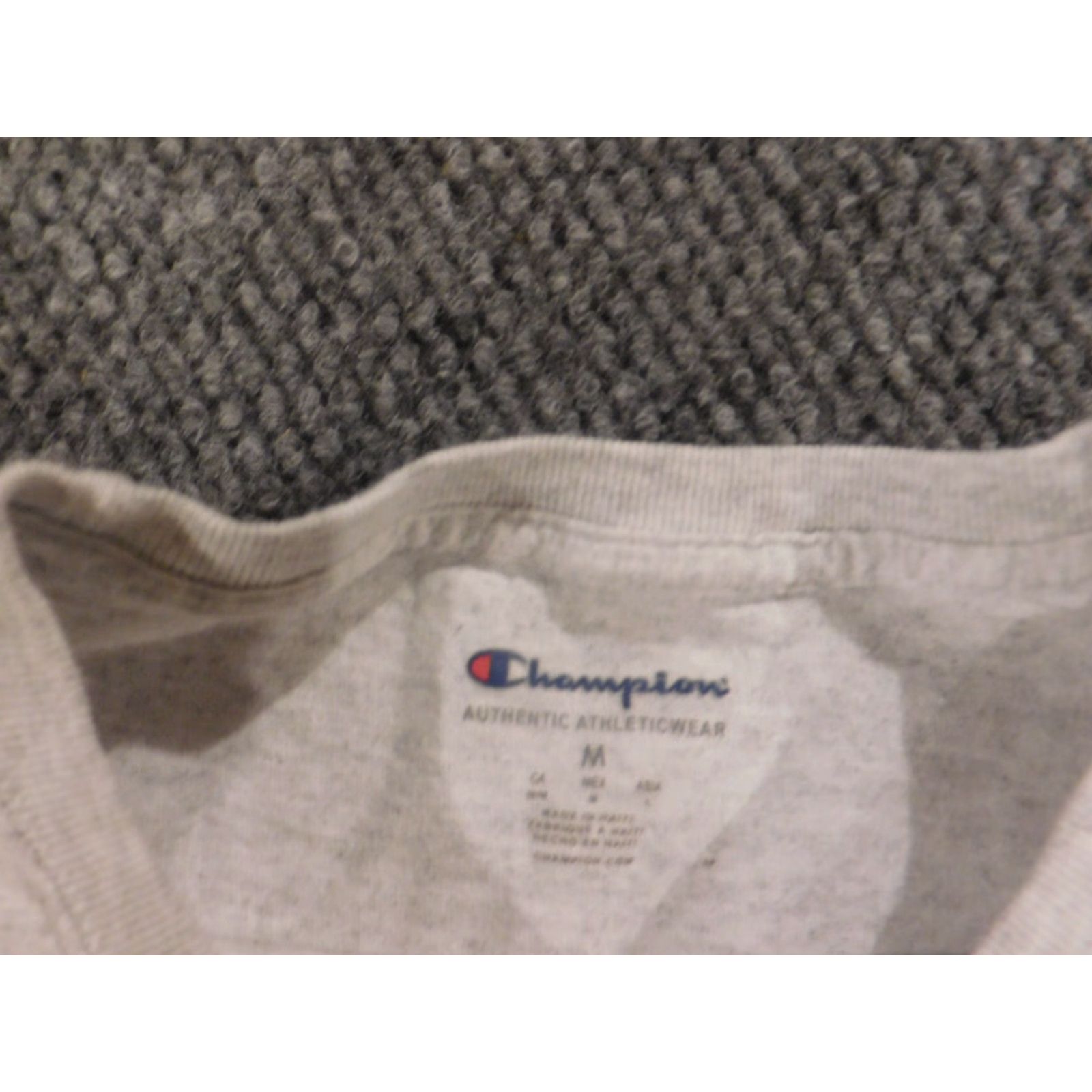 Champion Champion Womens Shirt Small Gray Pullover T-Shirt Casual Cotton Rayon Pleated Modern Lightweight Short Sleeve Round Neck Cap Sleeve Boys? Size S / US 4 / IT 40 - 5 Thumbnail