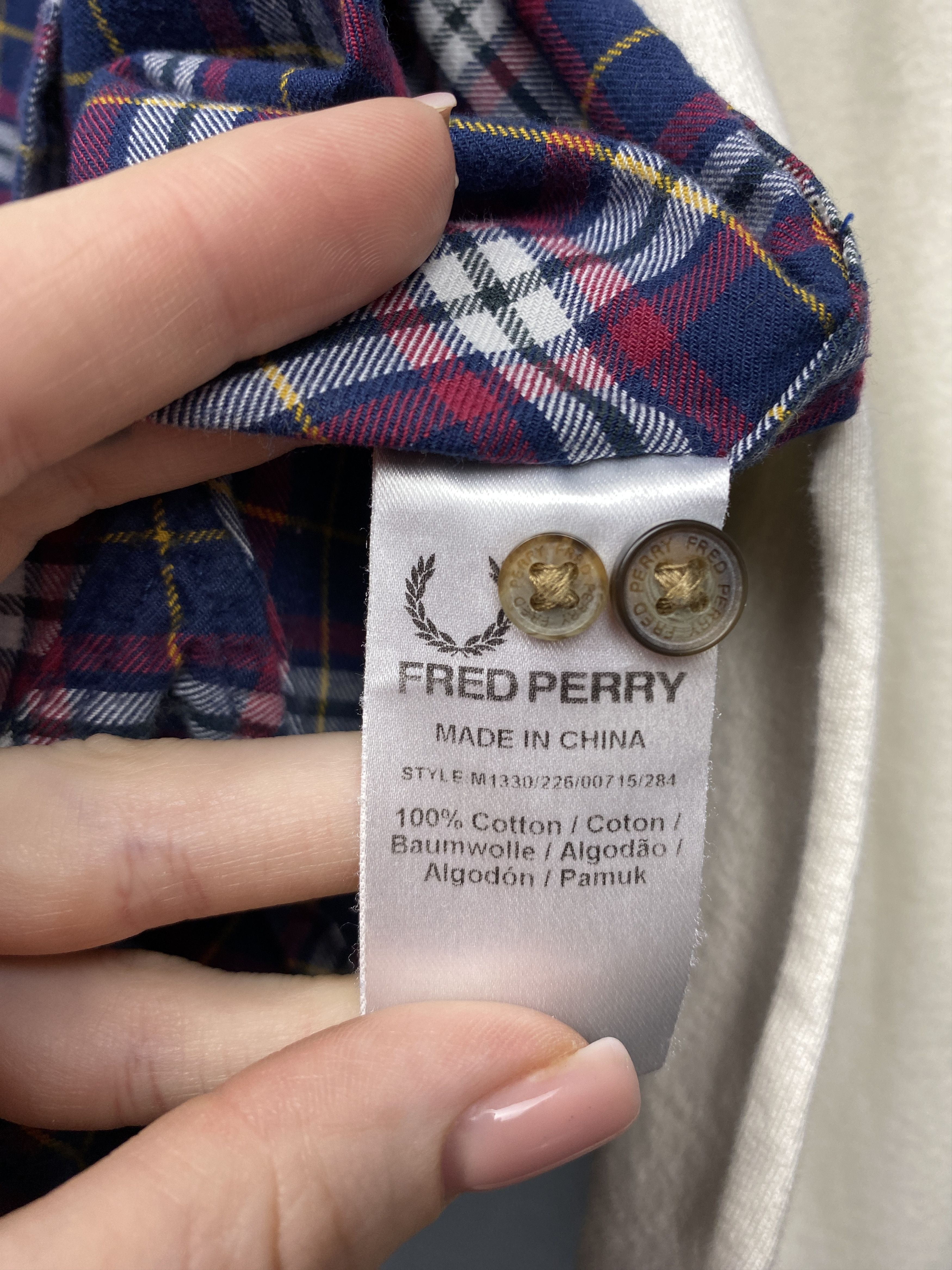 Flannel × Fred Perry Fred Perry Vintage Mens Long Sleeve Plaid Shirt Size US S / EU 44-46 / 1 - 5 Thumbnail