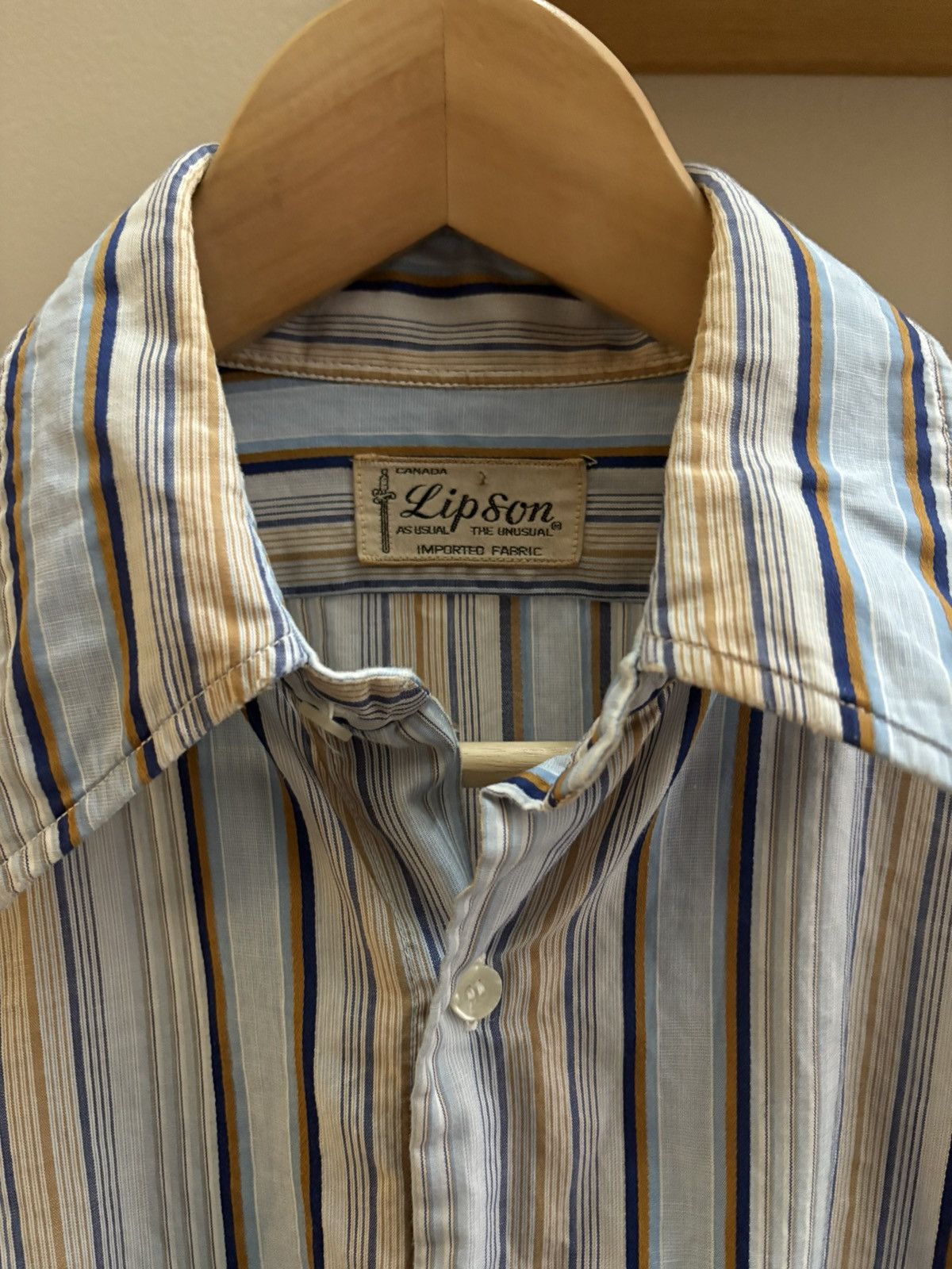 Vintage Lipson true vintage 70s vertical striped button down shirt Size US L / EU 52-54 / 3 - 2 Thumbnail