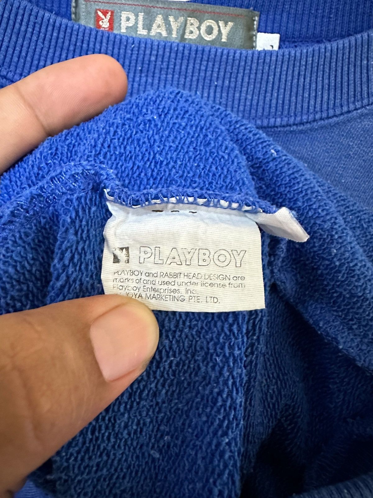 Playboy × Vintage Vintage Playboy Sweatshirt Small Bunny Size US L / EU 52-54 / 3 - 6 Thumbnail