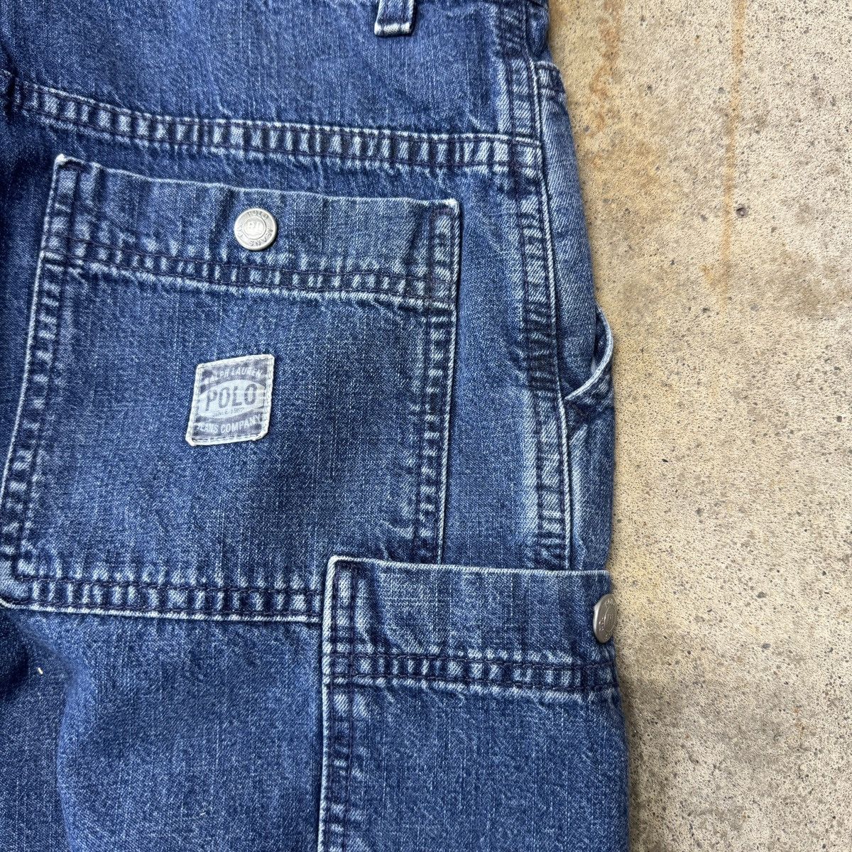 Vintage VINTAGE POLO JEANS BAGGY CARGO SKATER DENIM JEANS 28x29in Size US 28 / EU 44 - 8 Thumbnail