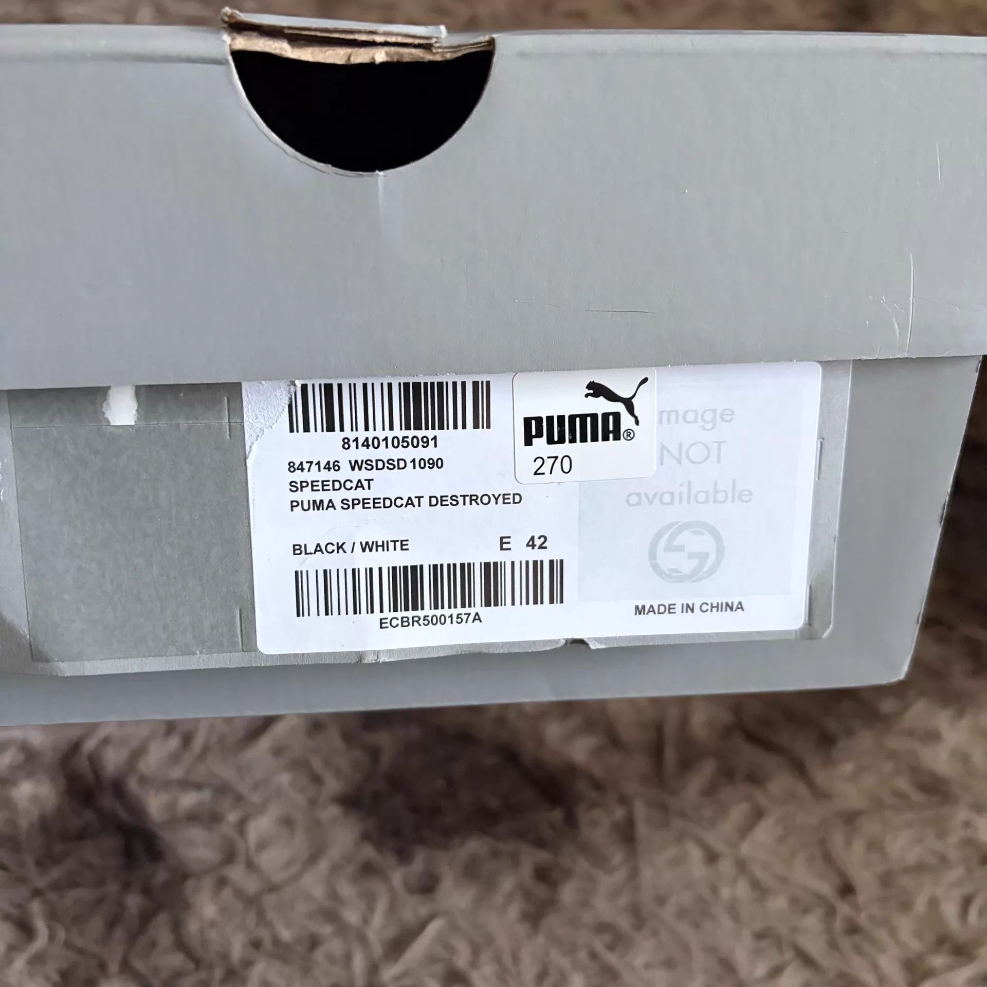 Puma PUMA x Balenciaga Speedcat Black Distressed 42 New Size US 9 / EU 42 - 4 Thumbnail