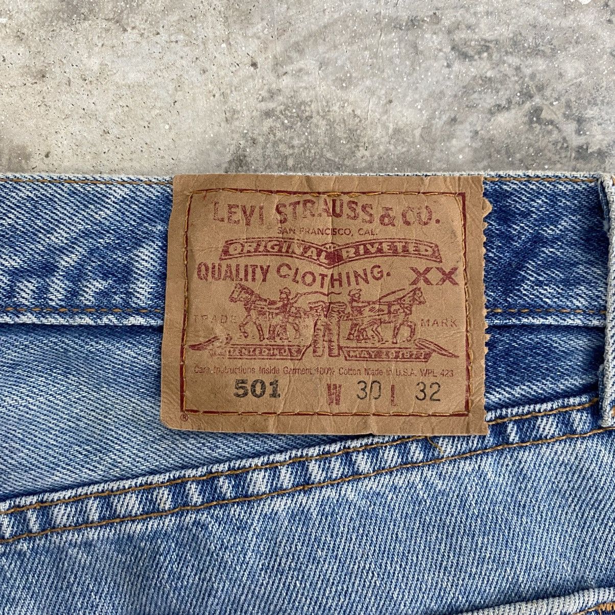 Levi's Vintage 90’s Levis 501 Faded Stonewashed Blue Denim Jeans Size US 30 / EU 46 - 12 Thumbnail