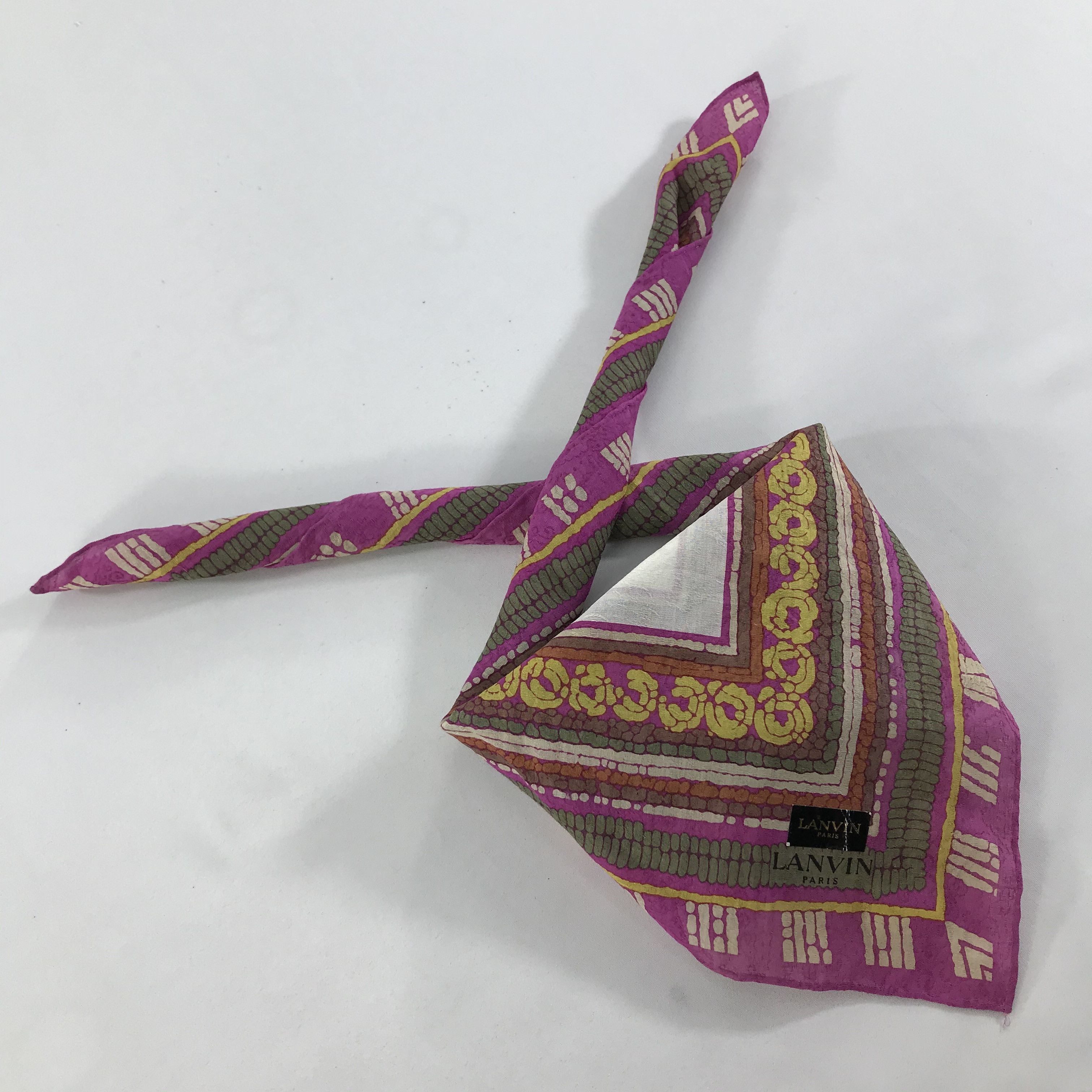 Lanvin × Vintage Lanvin Bandana / Handkerchief / Neckerchief - S1653 Size ONE SIZE - 4 Thumbnail