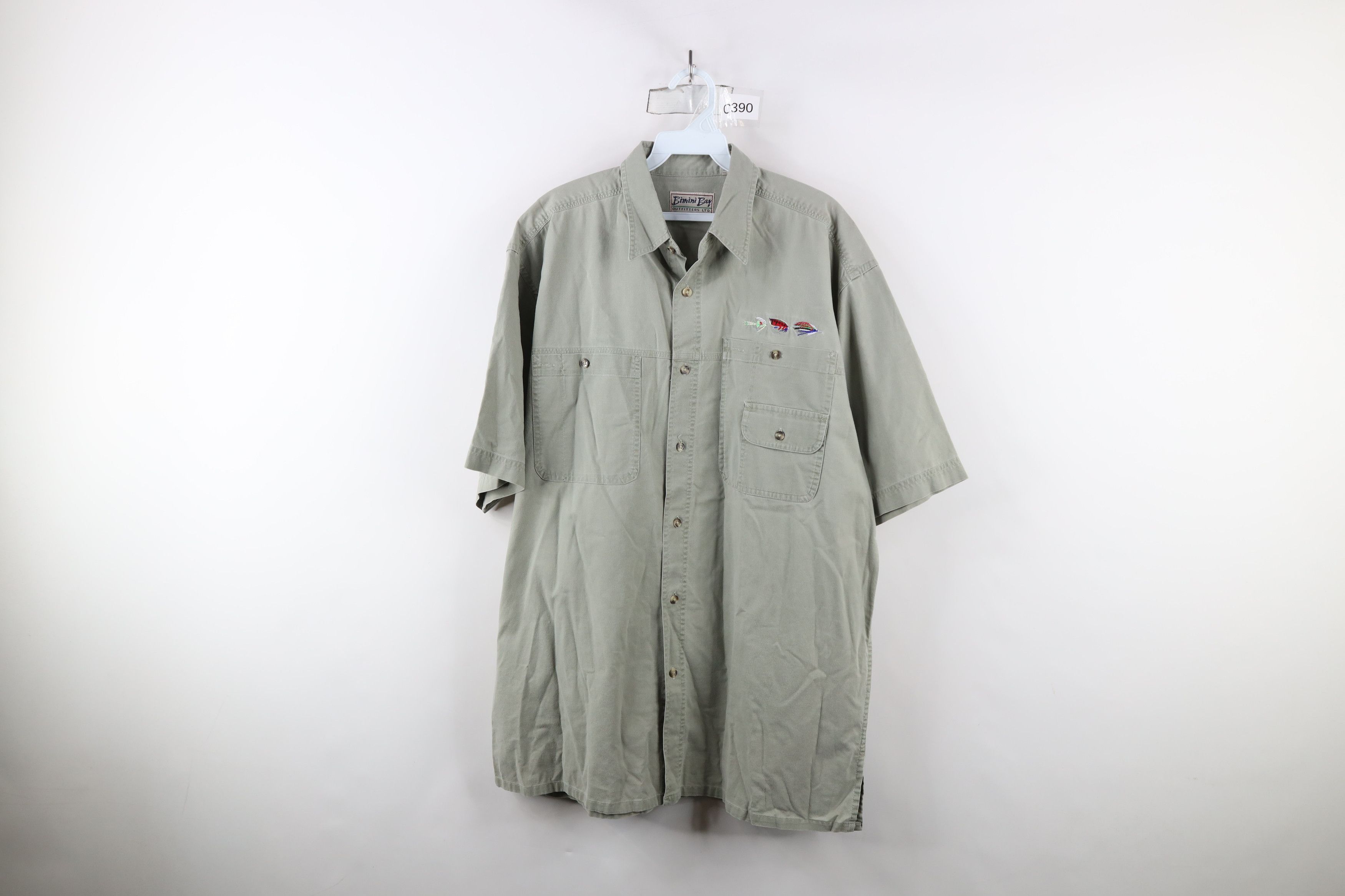 Vintage Vintage 90s Streetwear Stonewash Flyfishing Button Shirt Size US L / EU 52-54 / 3 - 1 Thumbnail