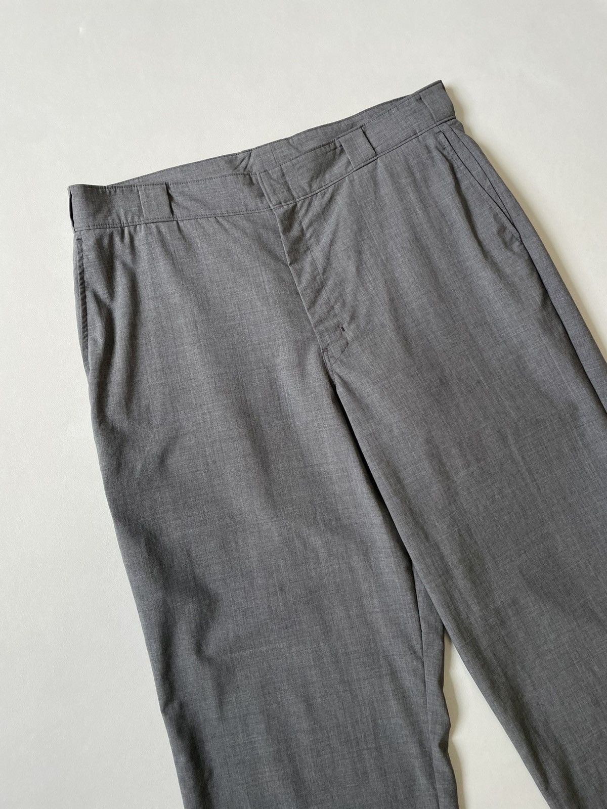 Prada S/S 24 Wide Leg Gray Wool ‘Work Pants’ Size US 34 / EU 50 - 3 Thumbnail