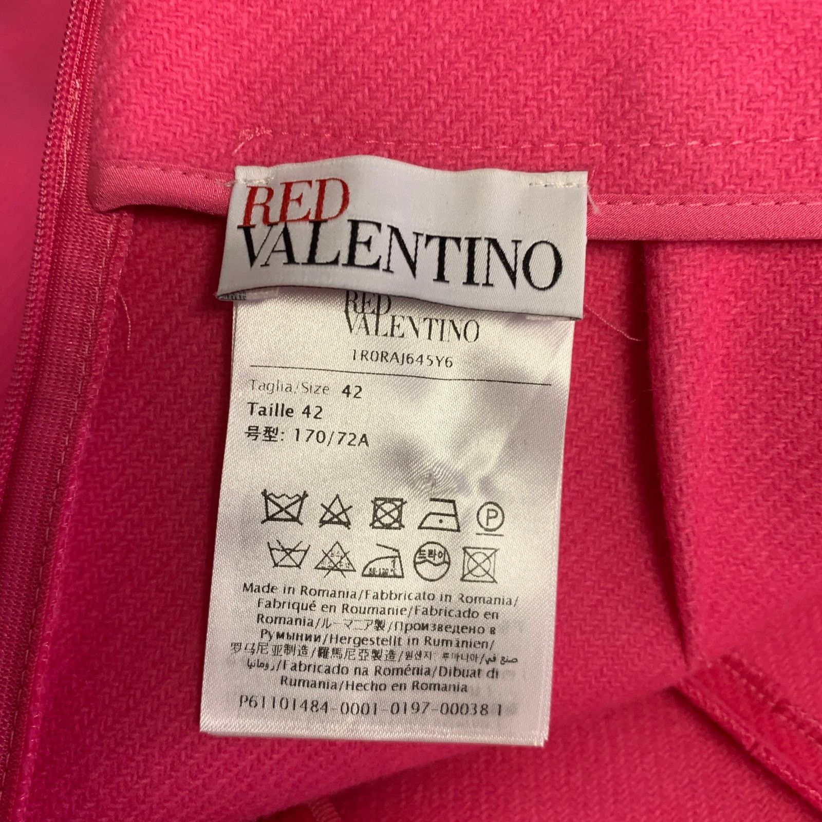 RED Valentino RED VALENTINO Size 6 Pink Wool Polyamide Mini Skirt Size 32" / US 10 / IT 46 - 3 Thumbnail