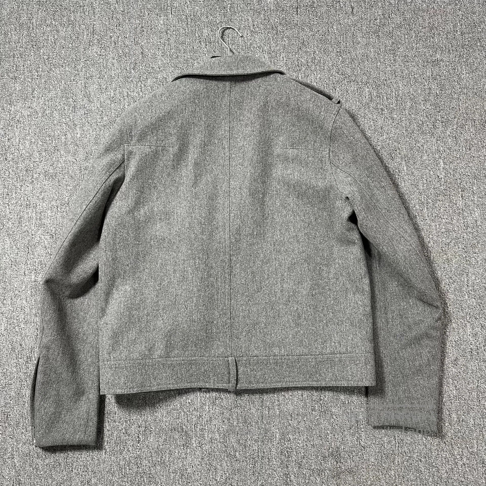 Dior Dior Homme Gray Moto Zip Wool Jacket. Size US L / EU 52-54 / 3 - 6 Thumbnail