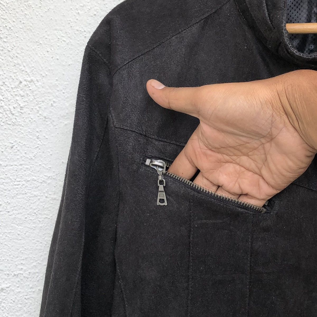 Japanese Brand Louis Chavlon Black Faux Suede Jacket Size US M / EU 48-50 / 2 - 9 Thumbnail