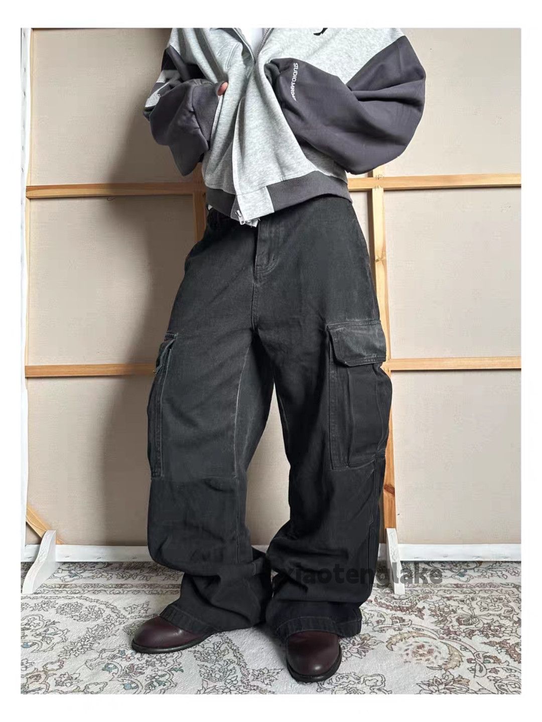 Vintage ltx vintage loose baggy wide Leg loose cargo pants Size US 33 - 1 Thumbnail