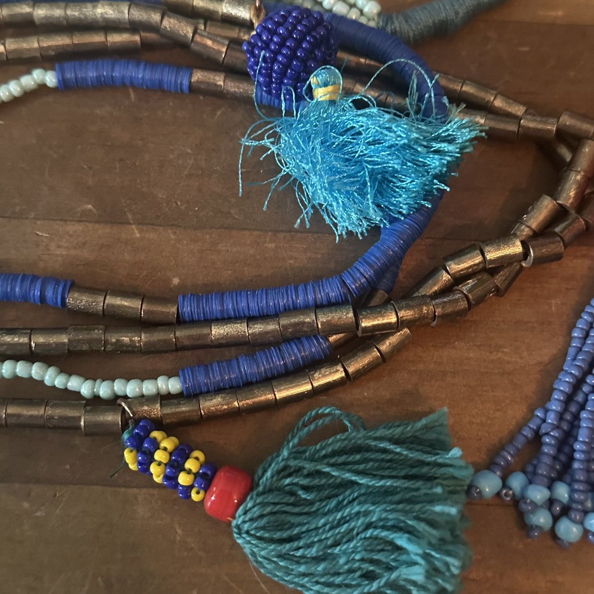 Other Long boho multi strand beaded tassel necklace Size ONE SIZE - 4 Thumbnail