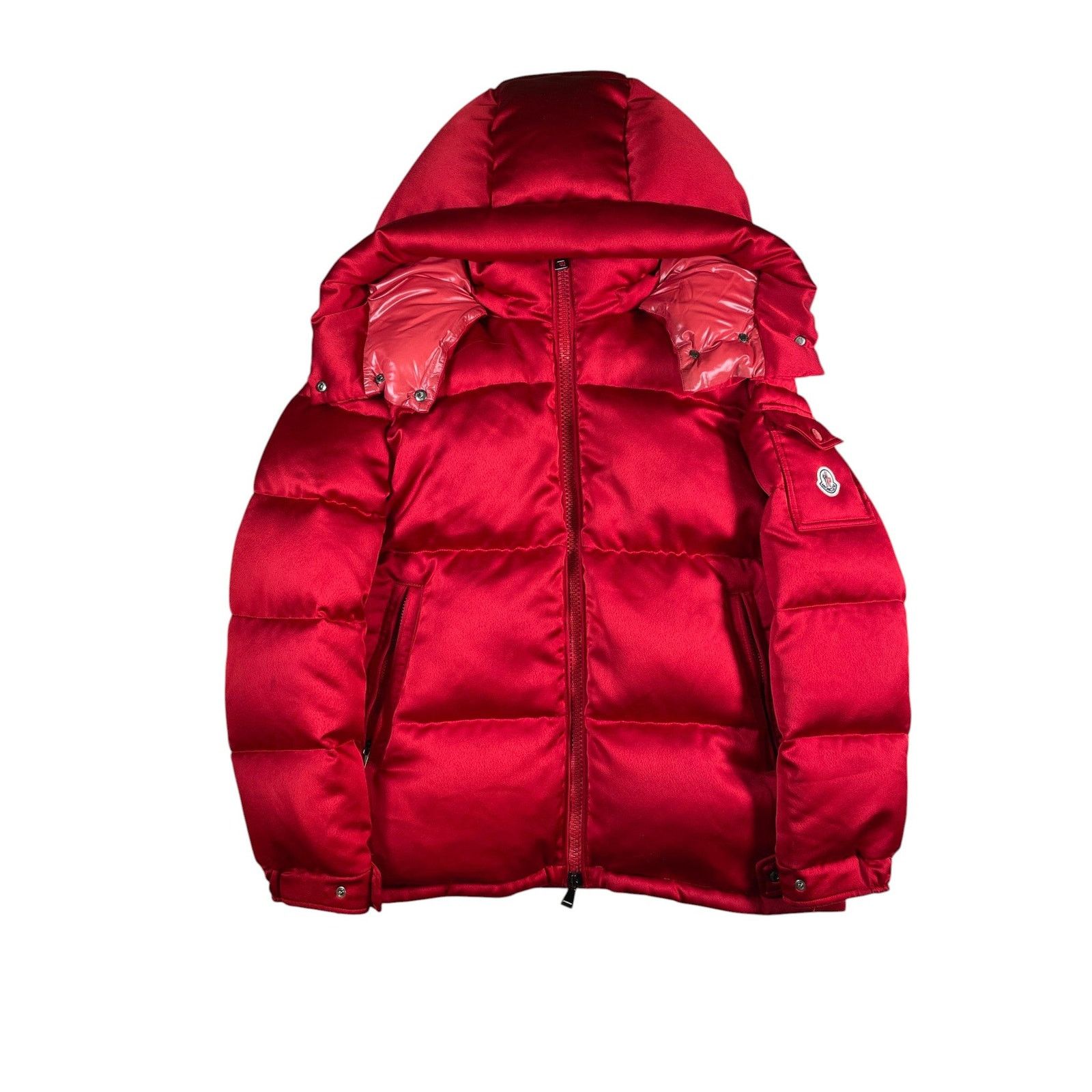 Moncler Moncler Satin Maya Red Jacket Size US S / EU 44-46 / 1 - 1 Thumbnail