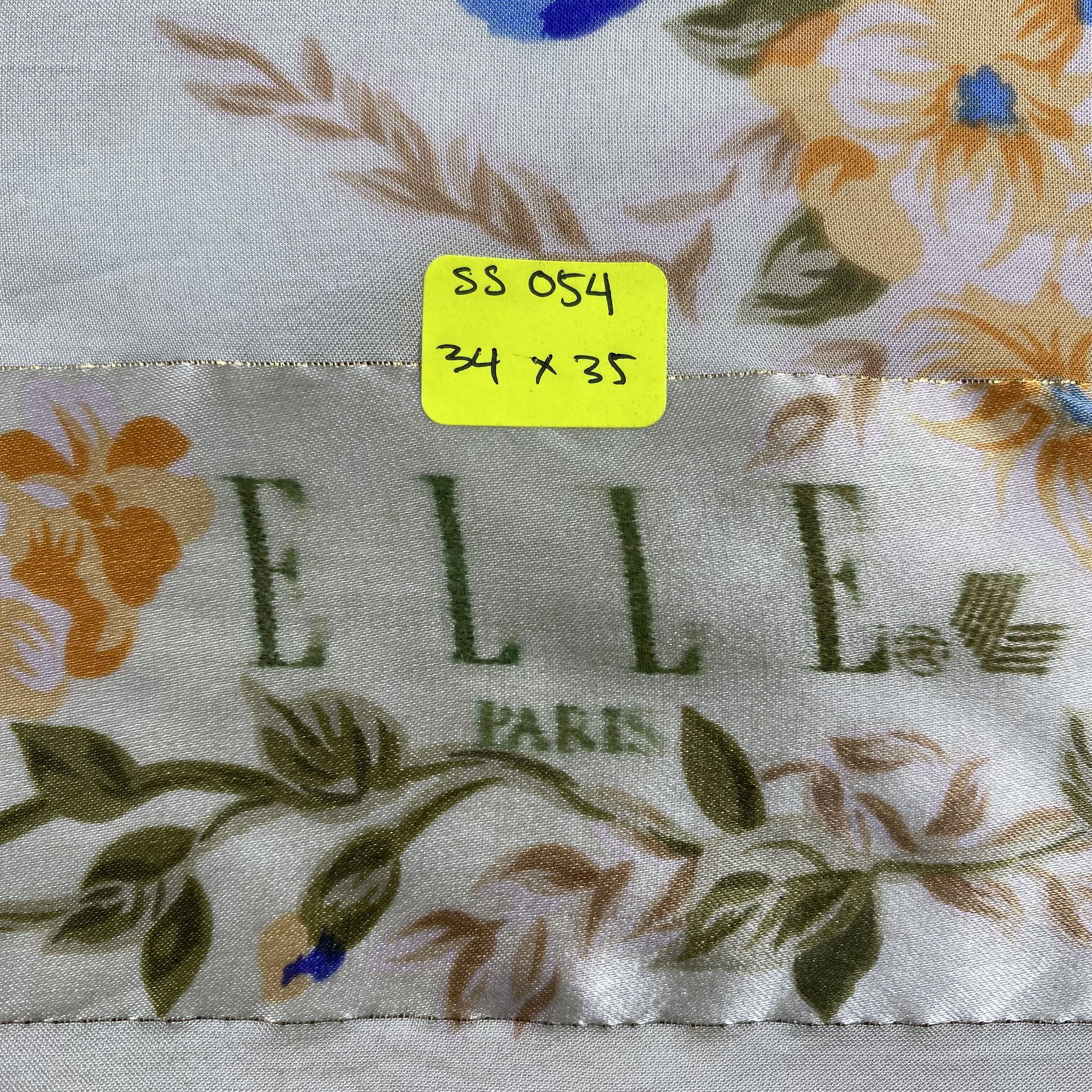 Japanese Brand × Vintage Vintage Elle Paris Floral Silk Scarf SS054 Size ONE SIZE - 7 Thumbnail