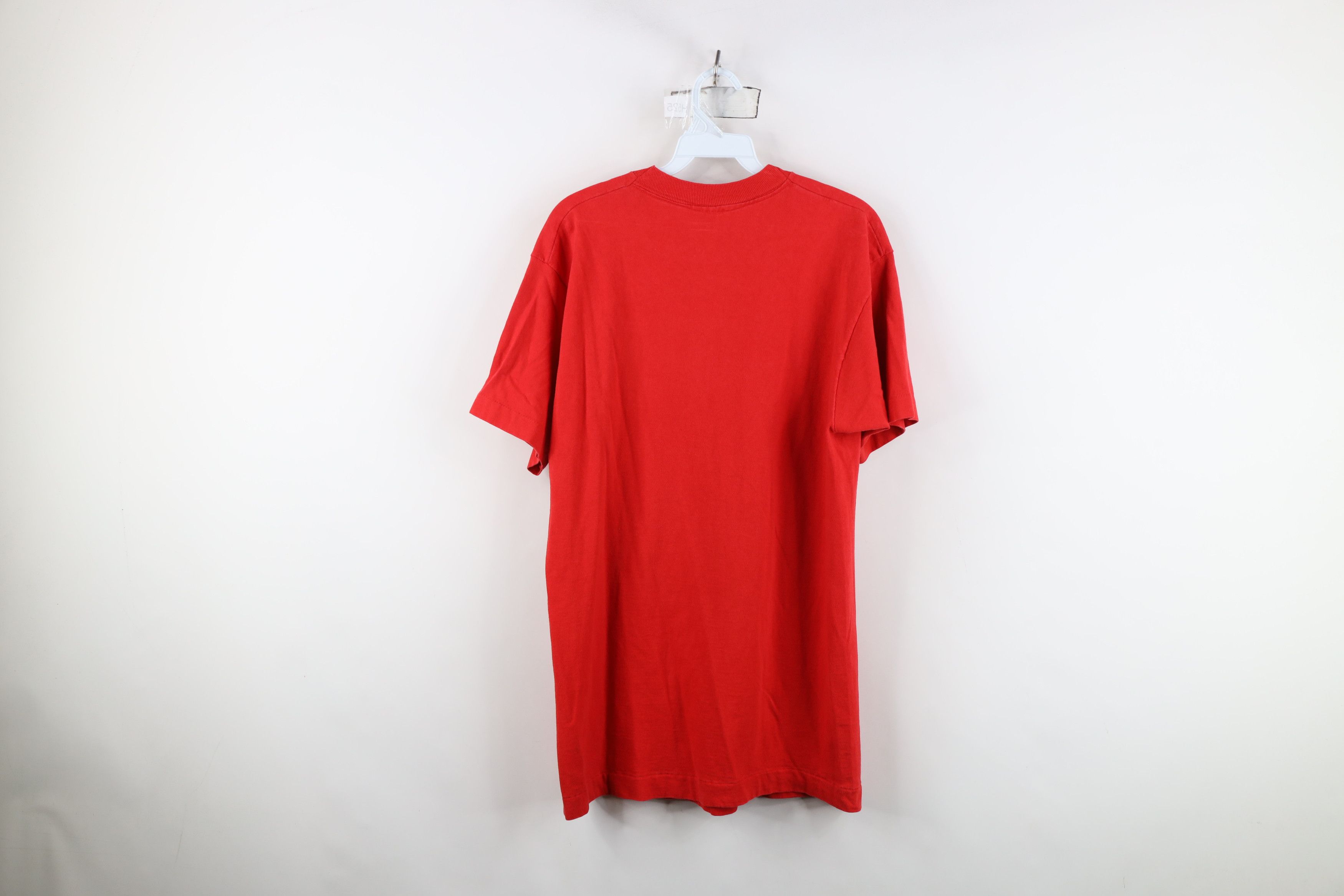 Vintage Vintage 90s Streetwear Short Sleeve T-Shirt Red Cotton USA Size US L / EU 52-54 / 3 - 10 Thumbnail