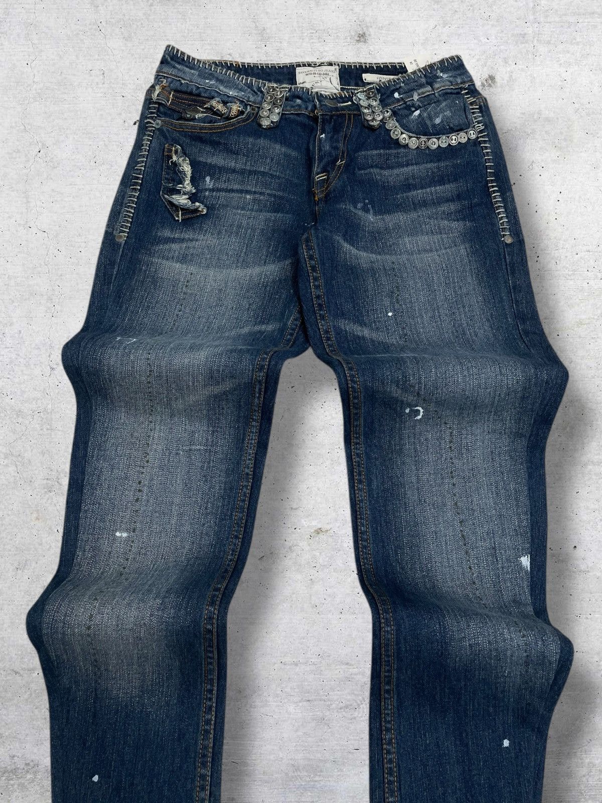 Taverniti VINTAGE TAVERNITI DESIGNER 90S RARE STITCH METAL KUNO DENIM Size US 28 / EU 44 - 4 Thumbnail