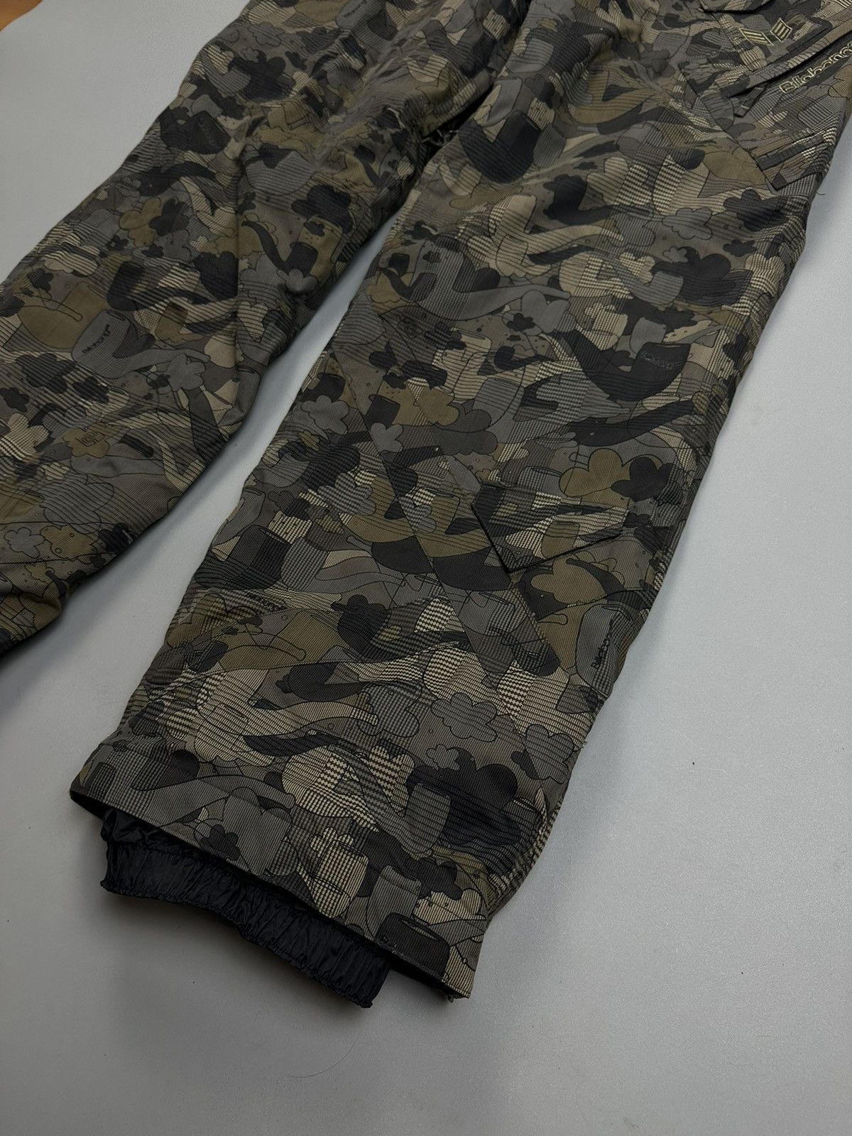 Billabong Billabong Snow Pants Green Patterned Wide Leg Size 32" / US 10 / IT 46 - 3 Thumbnail
