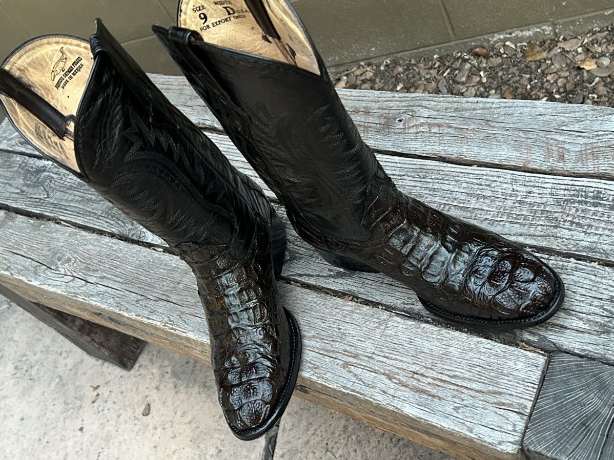Corral Black Cherry Headcut Caiman Crocodile Boots 9D