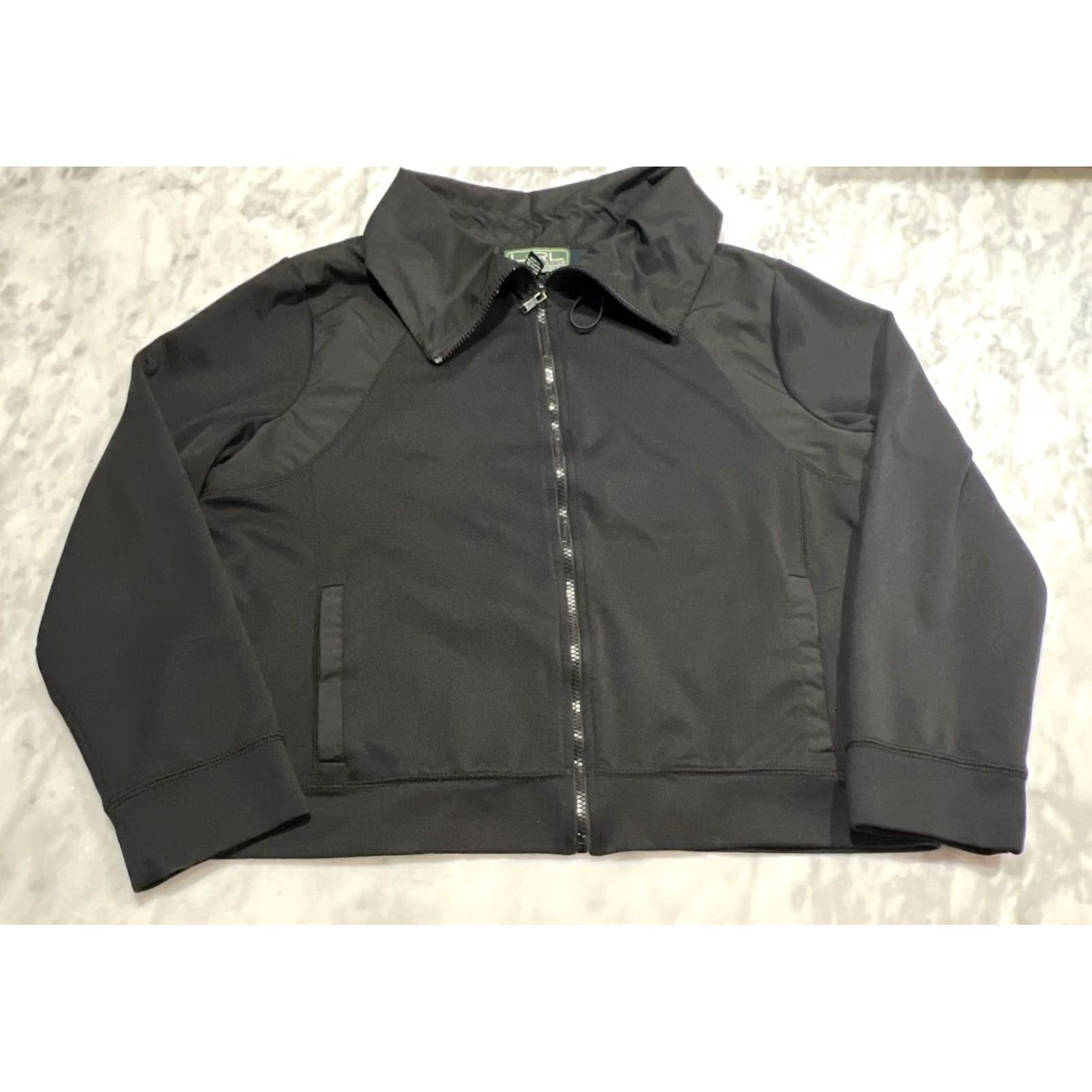 Ralph Lauren VINTAGE? No. Ralph Lauren LRL Active Jacket Black Women's XL Regular Full Zip Lightweight Pockets Logo Designer Shirt? Size XL / US 12-14 / IT 48-50 - 3 Thumbnail