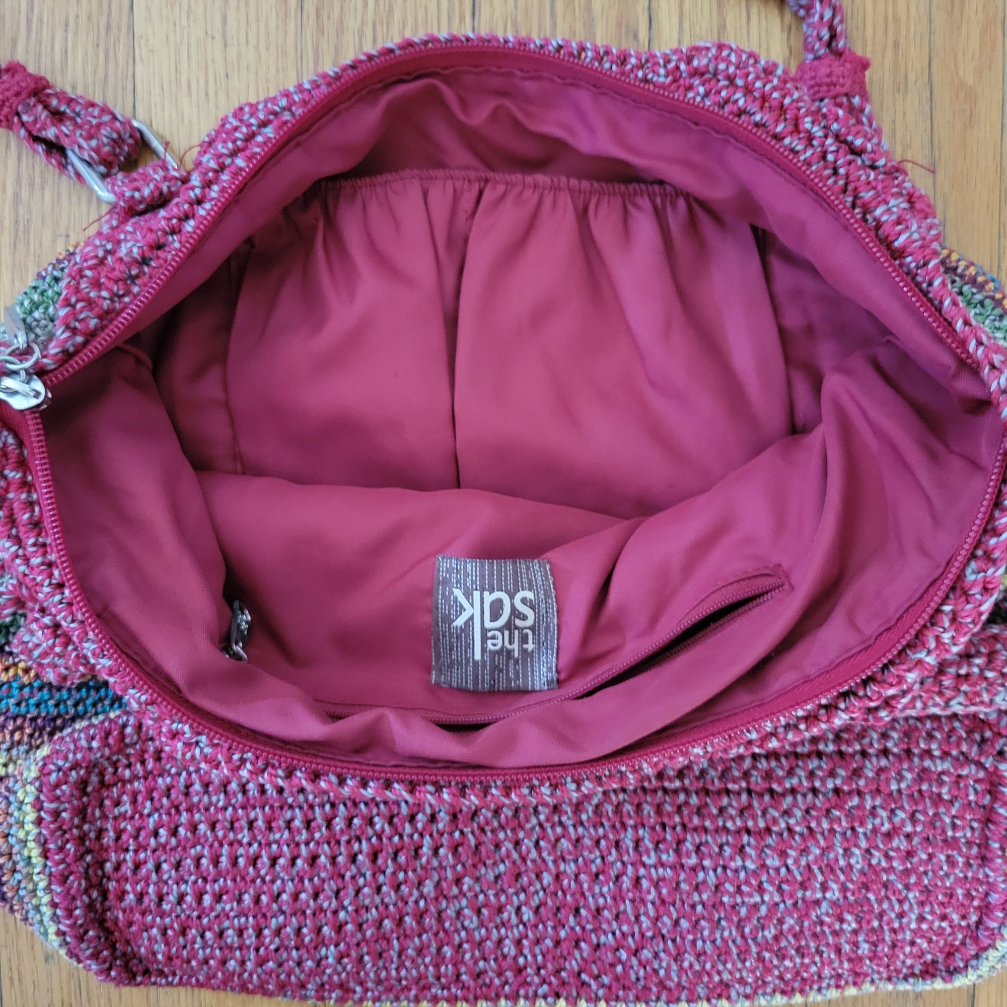 The Sak The Sak Multicolored Crochet Shoulder Bag Zipper Closure Bac Size ONE SIZE - 5 Thumbnail