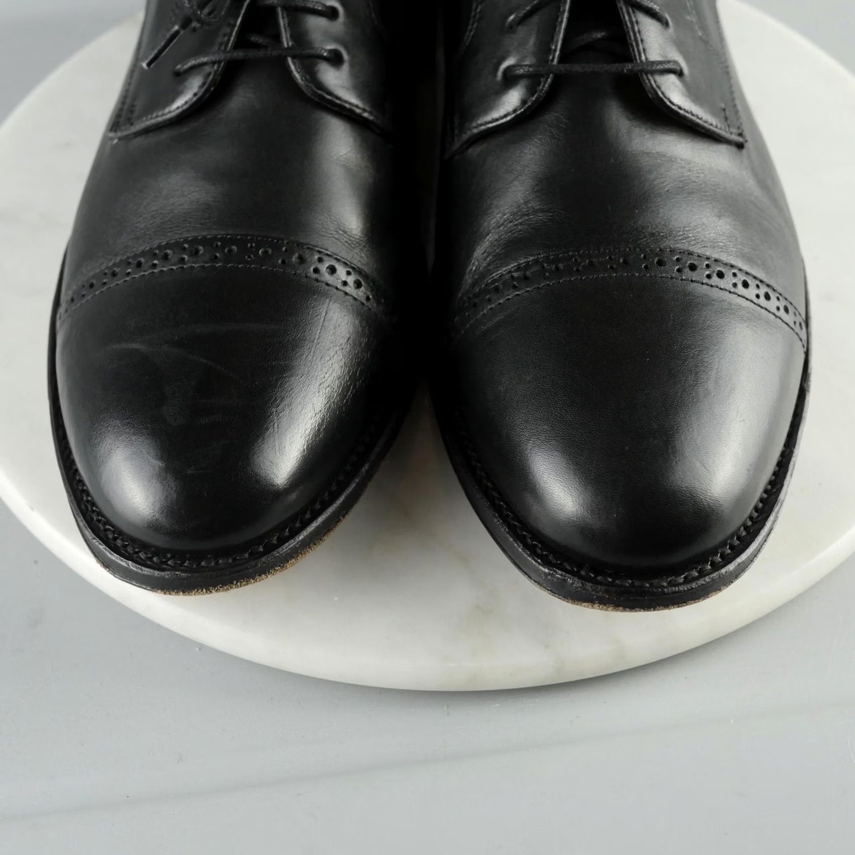 Brooks Brothers Brooks Brothers Shoes Mens 11 D Black Leather Cap Toe Dress Oxford 5229 Size ONE SIZE - 4 Thumbnail