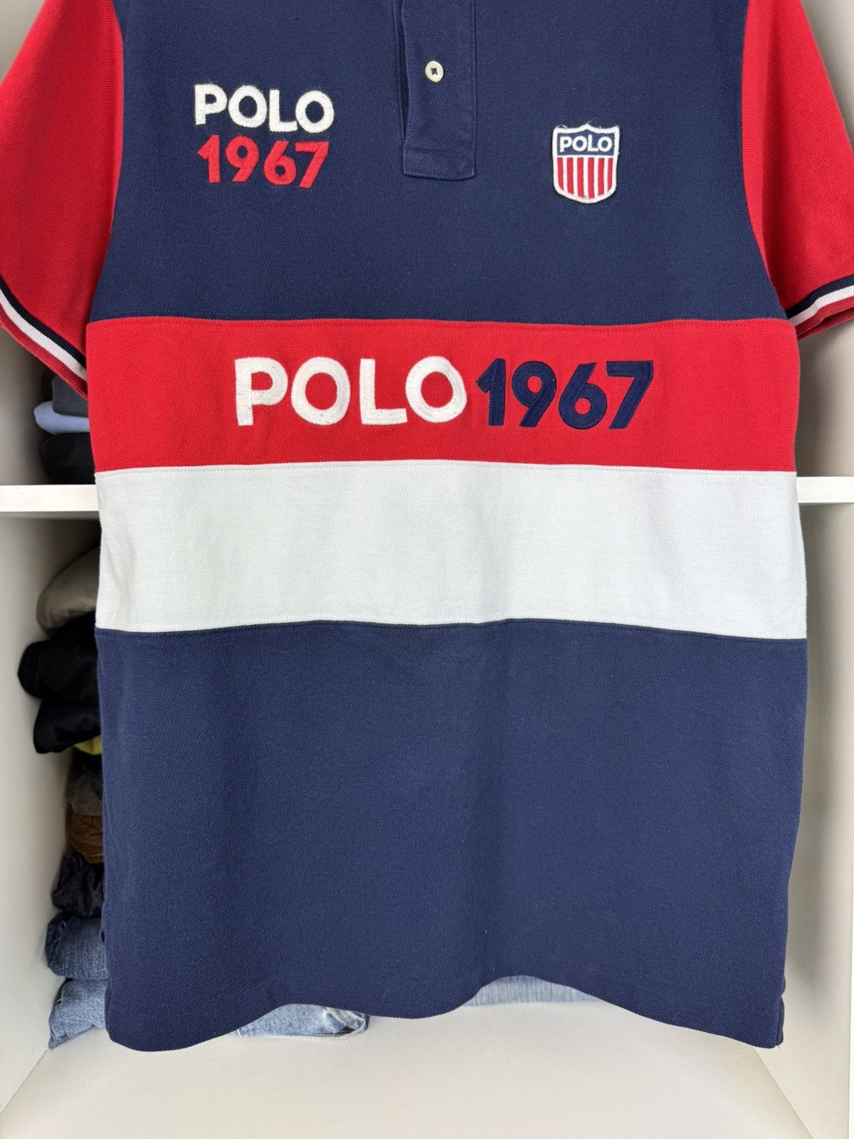 Polo Ralph Lauren Polo Ralph Lauren 1967 Shield Polo T-shirt Size US M / EU 48-50 / 2 - 12 Thumbnail