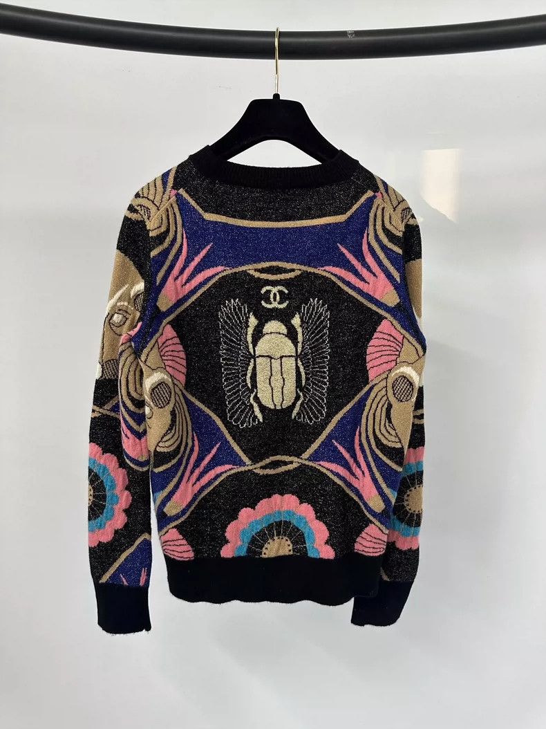 Chanel Chanel Egyptian series beetle cashmere sweater Size XS / US 0-2 / IT 36-38 - 2 Thumbnail